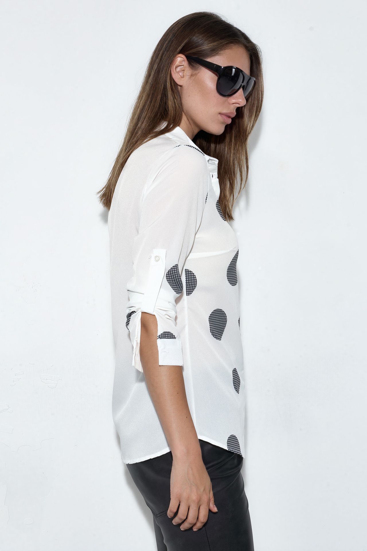 MSN Polka Dot Crepe Shirt 1