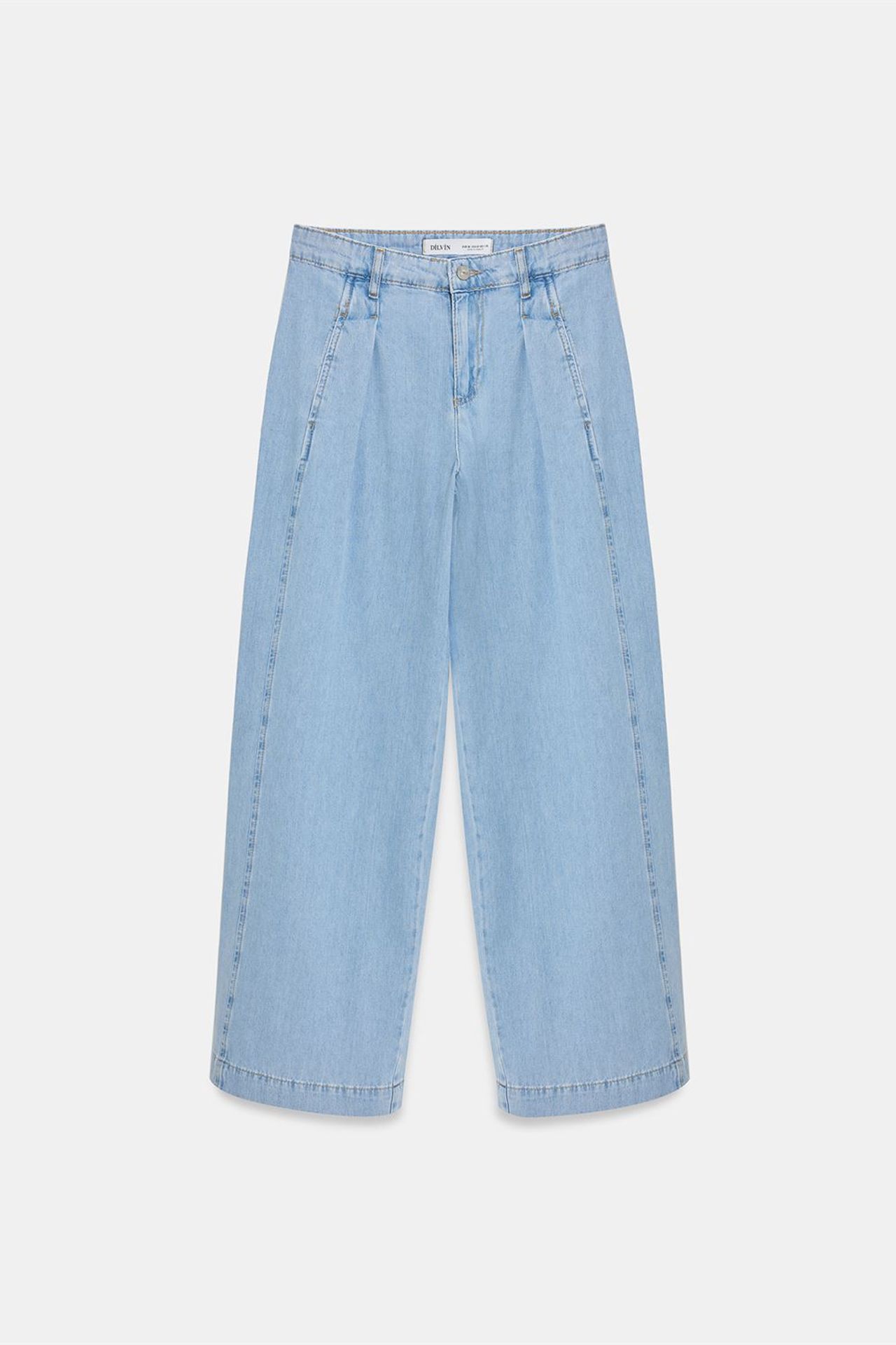 DILVIN High-Waist Wide-Leg Cotton Denim Jeans 5
