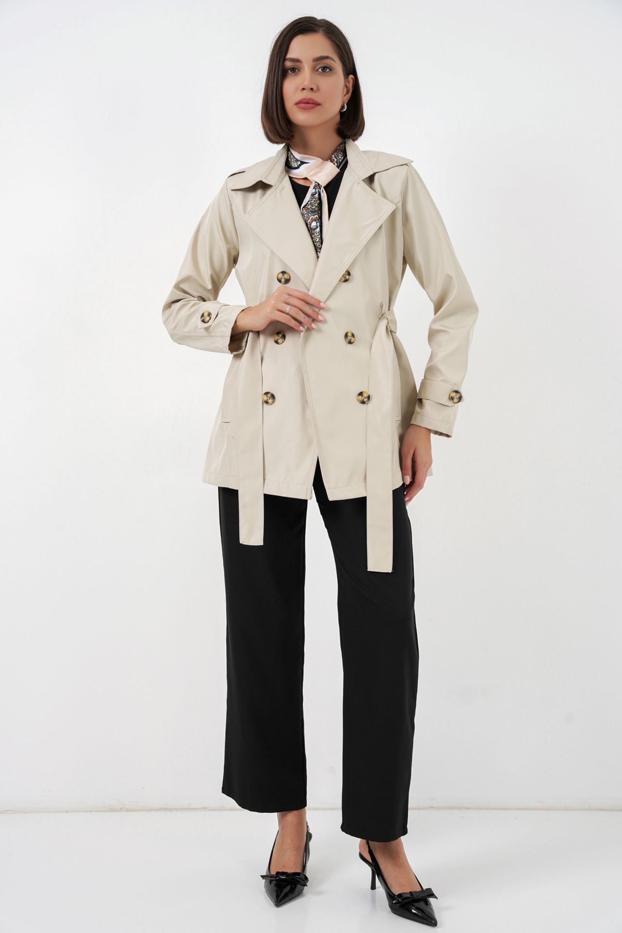 BDART Short Belted Trench Coat 2