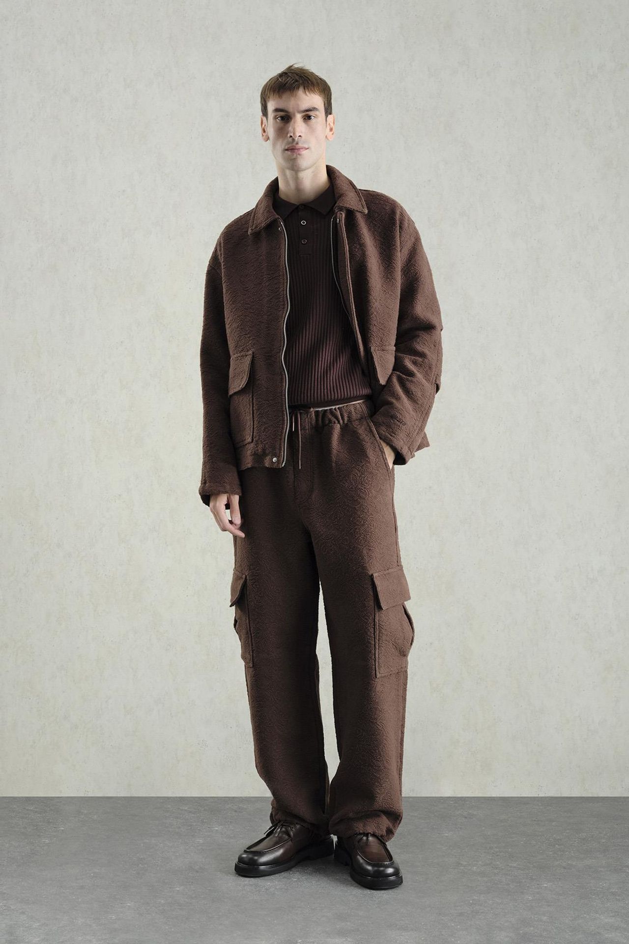 GIESTO Textured Jacquard Cotton Jacket 2