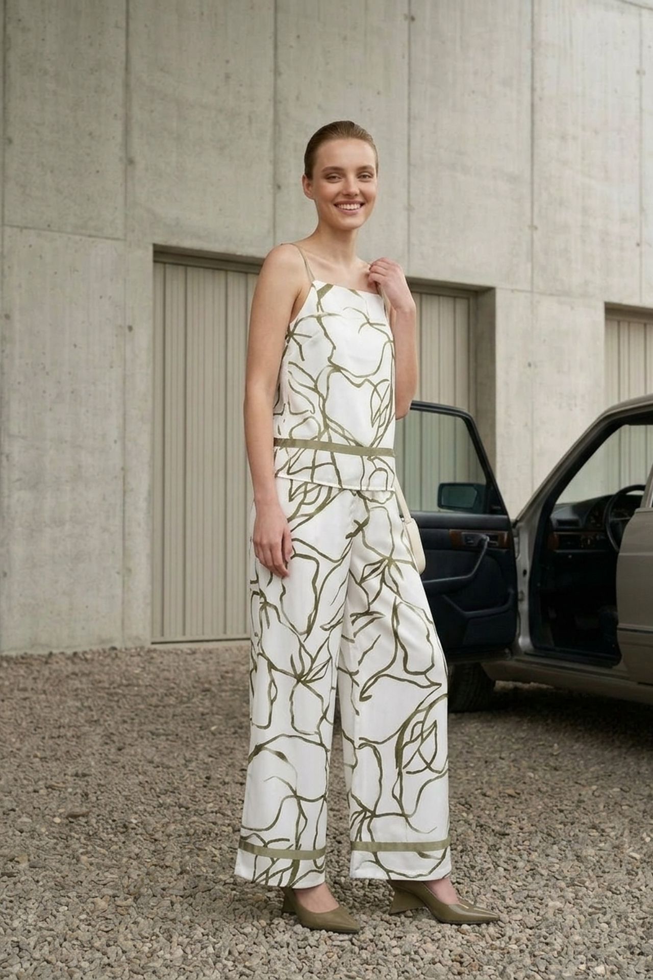MY FASHION Lyocell Satin Two-Piece Coord 2