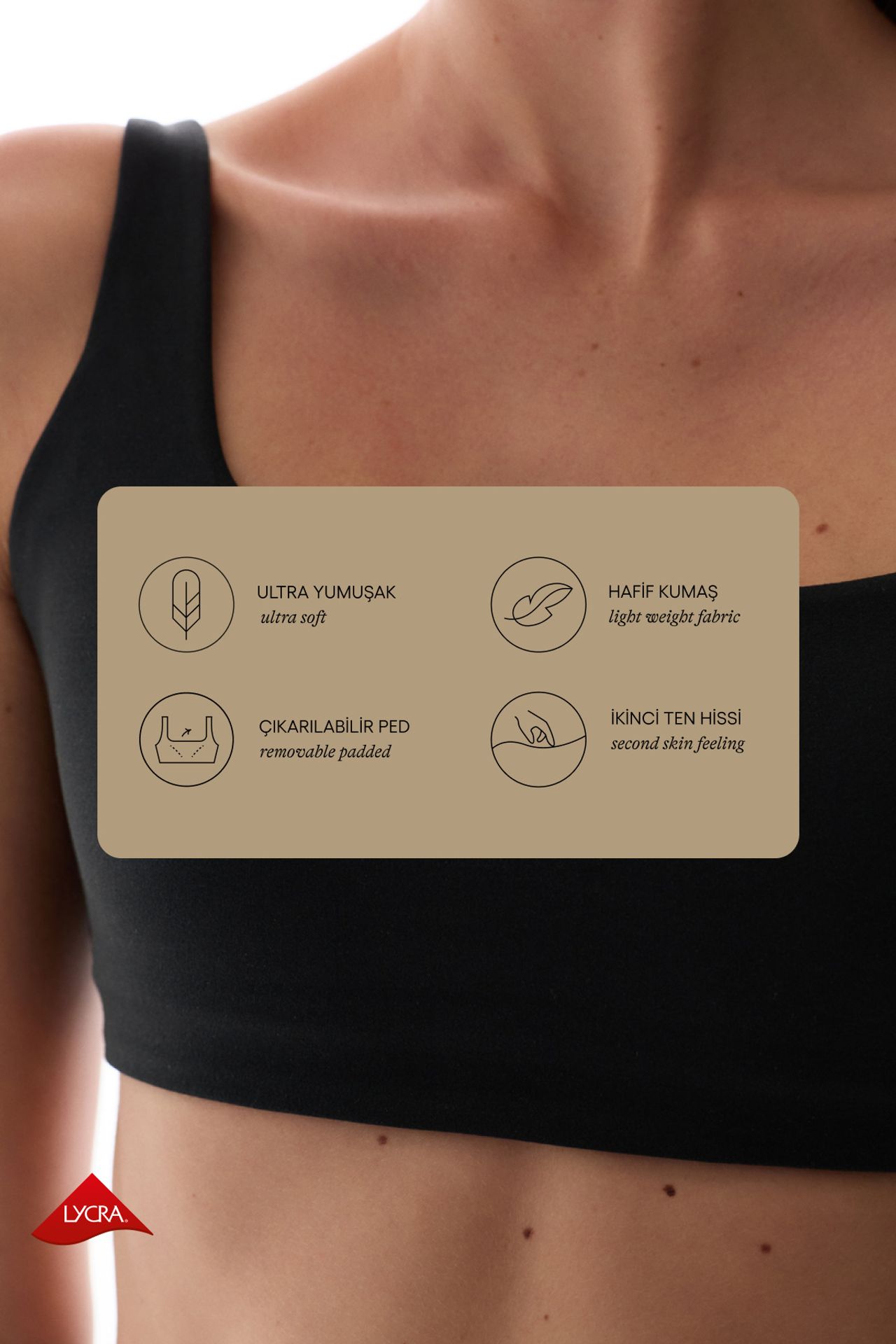 PENTI Light Support Removable Padded Cross Back Sports Bra 2