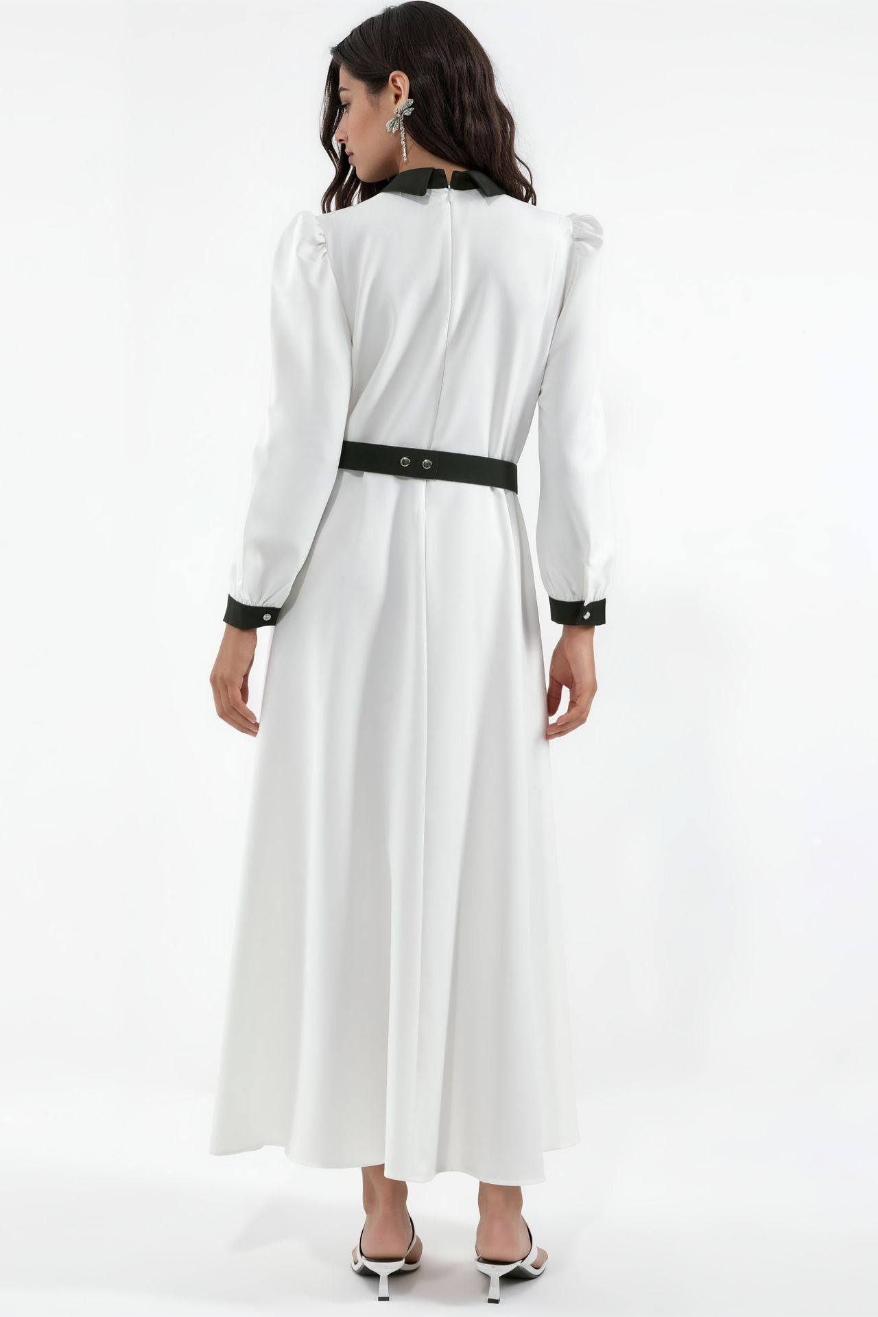 MSN Belted Crew Neck Maxi Dress 3