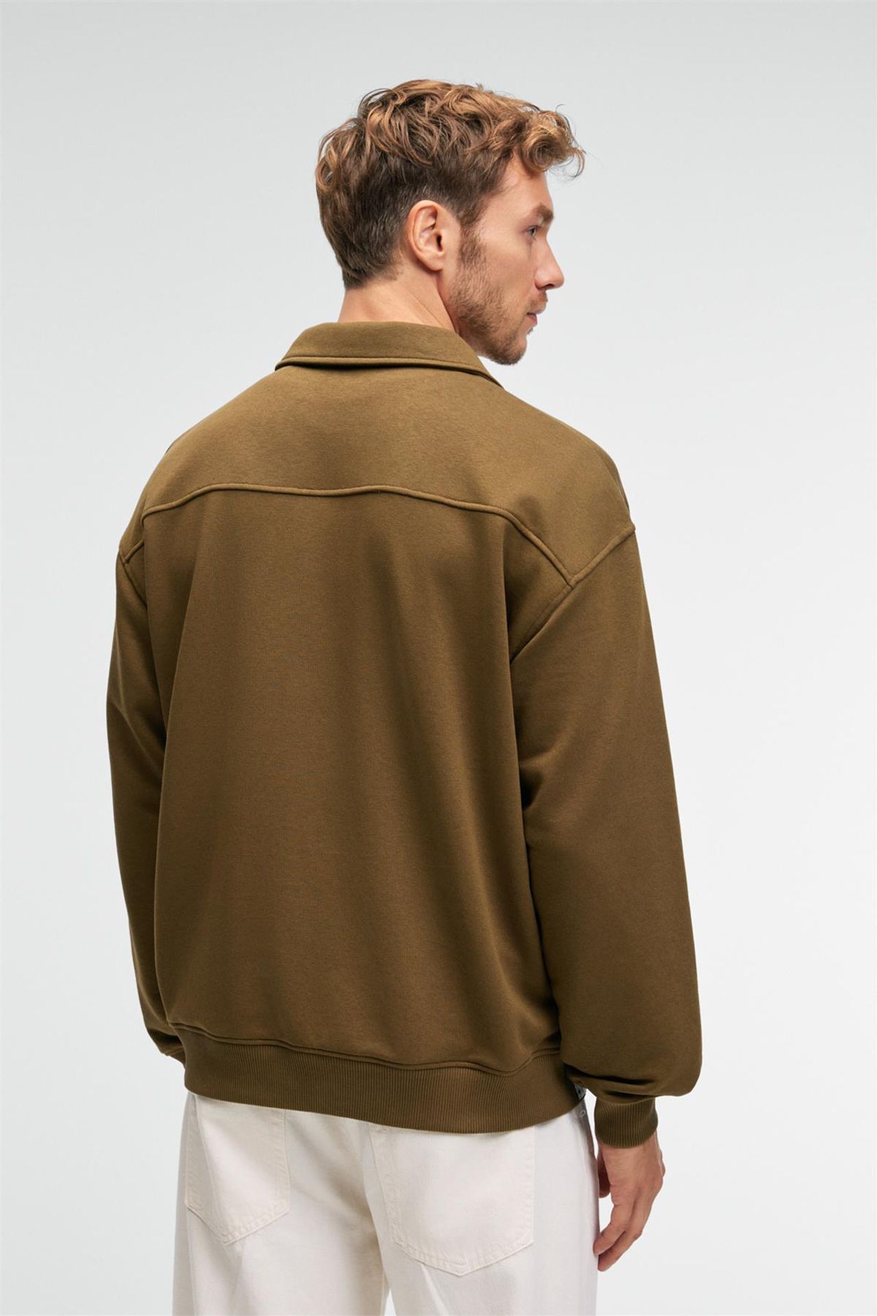 GRIMELANGE Yarım Fermuarlı Cepli Sweatshirt 6