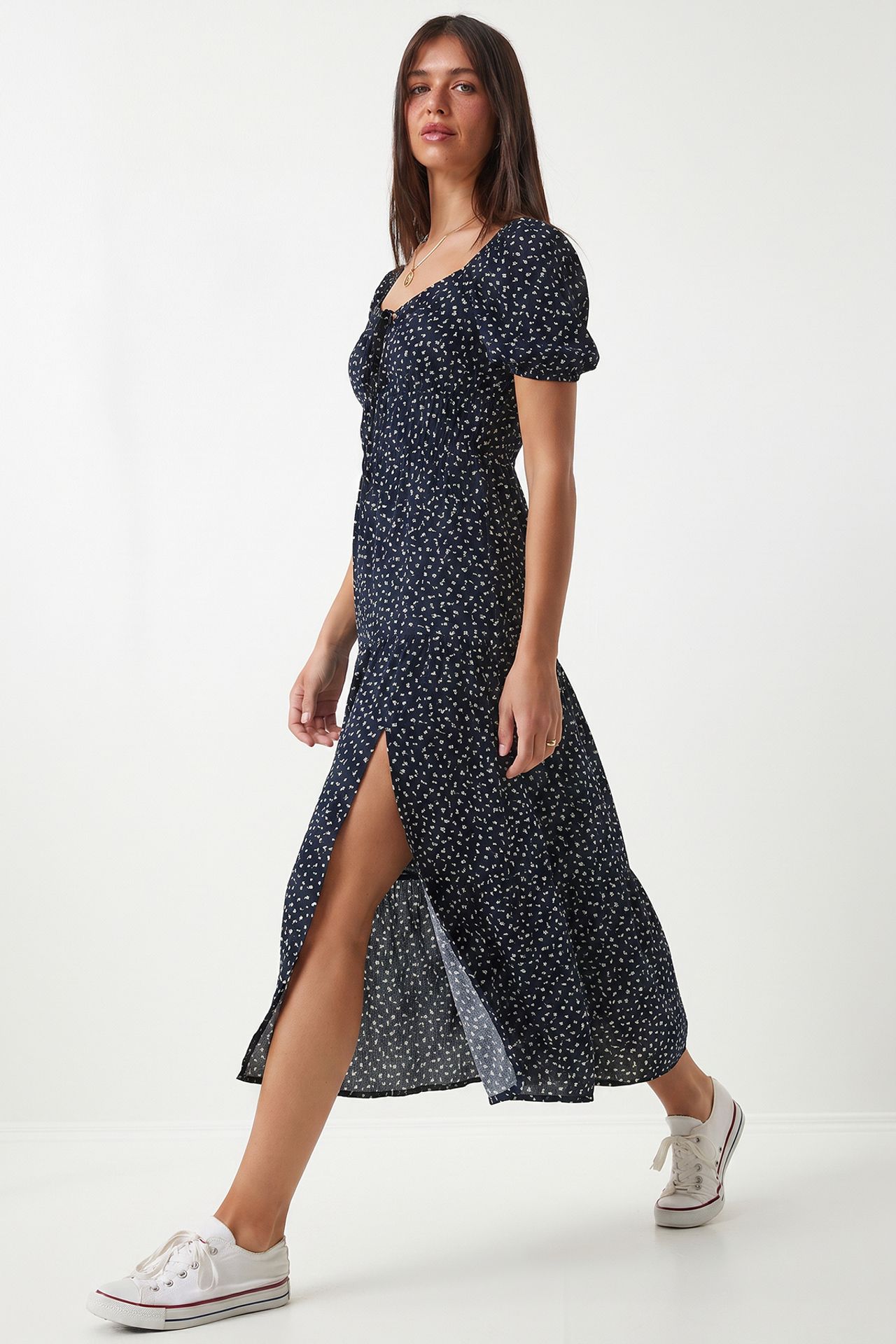 ISTANBUL Floral Viscose Midi Dress 3