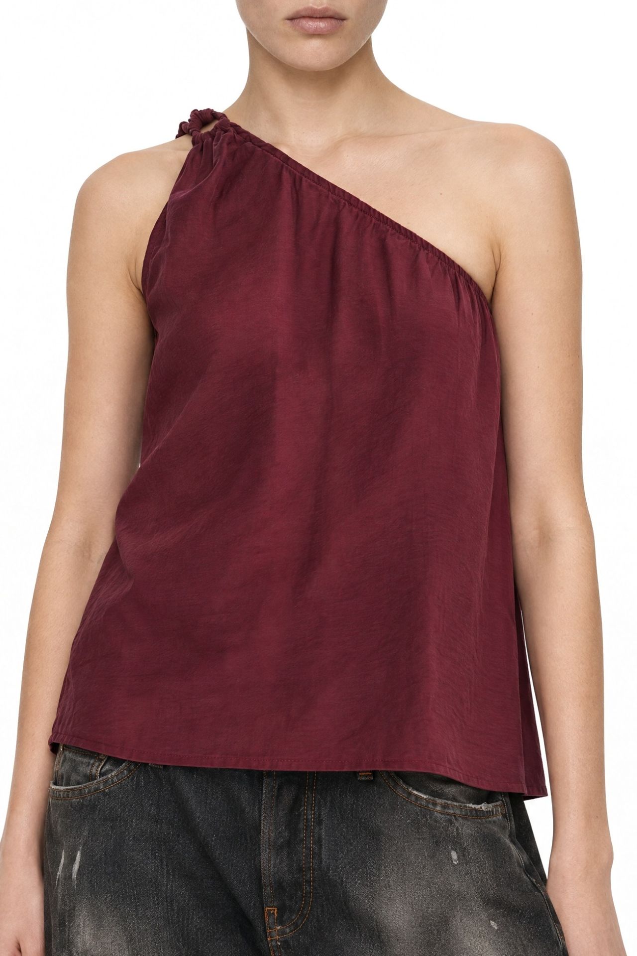 Mixray Asymmetrical Collar Accessory Detailed Top 4