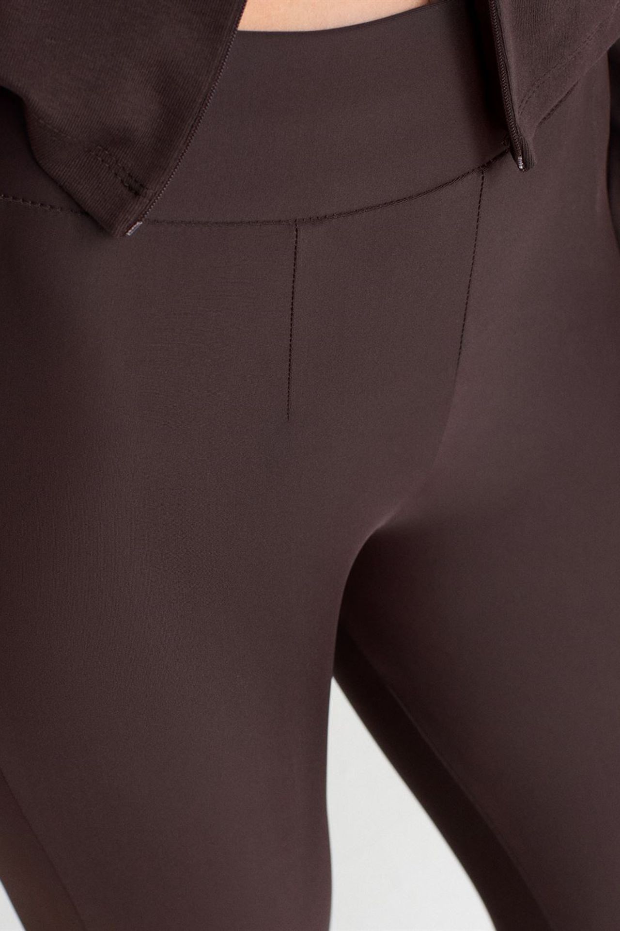 DILVIN High-Waist Skinny Leggings With Zip Detail