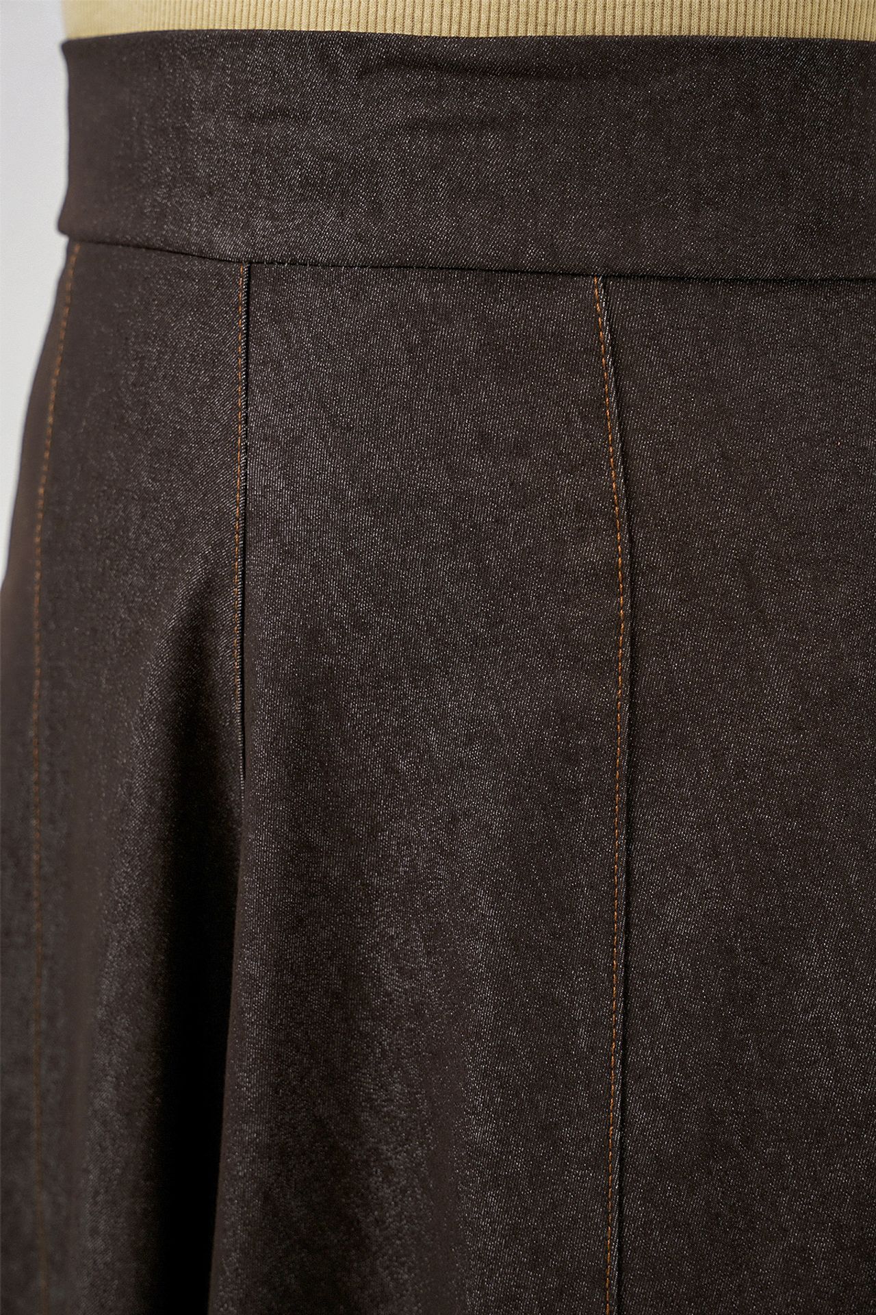 BDART High Waist Denim A-Line Maxi Skirt with Pockets 5
