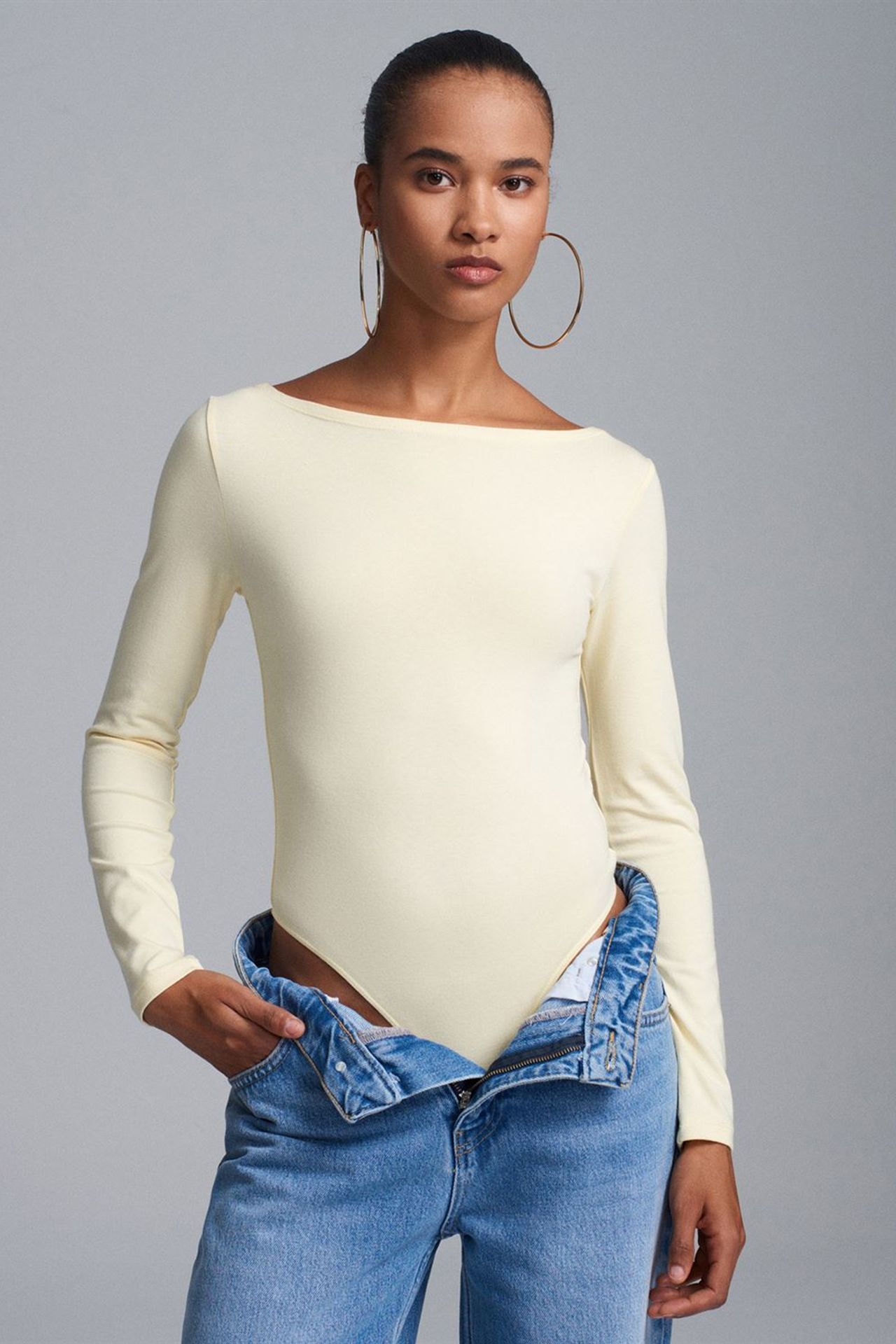 DILVIN Slim Fit Kayık Yaka Body 3