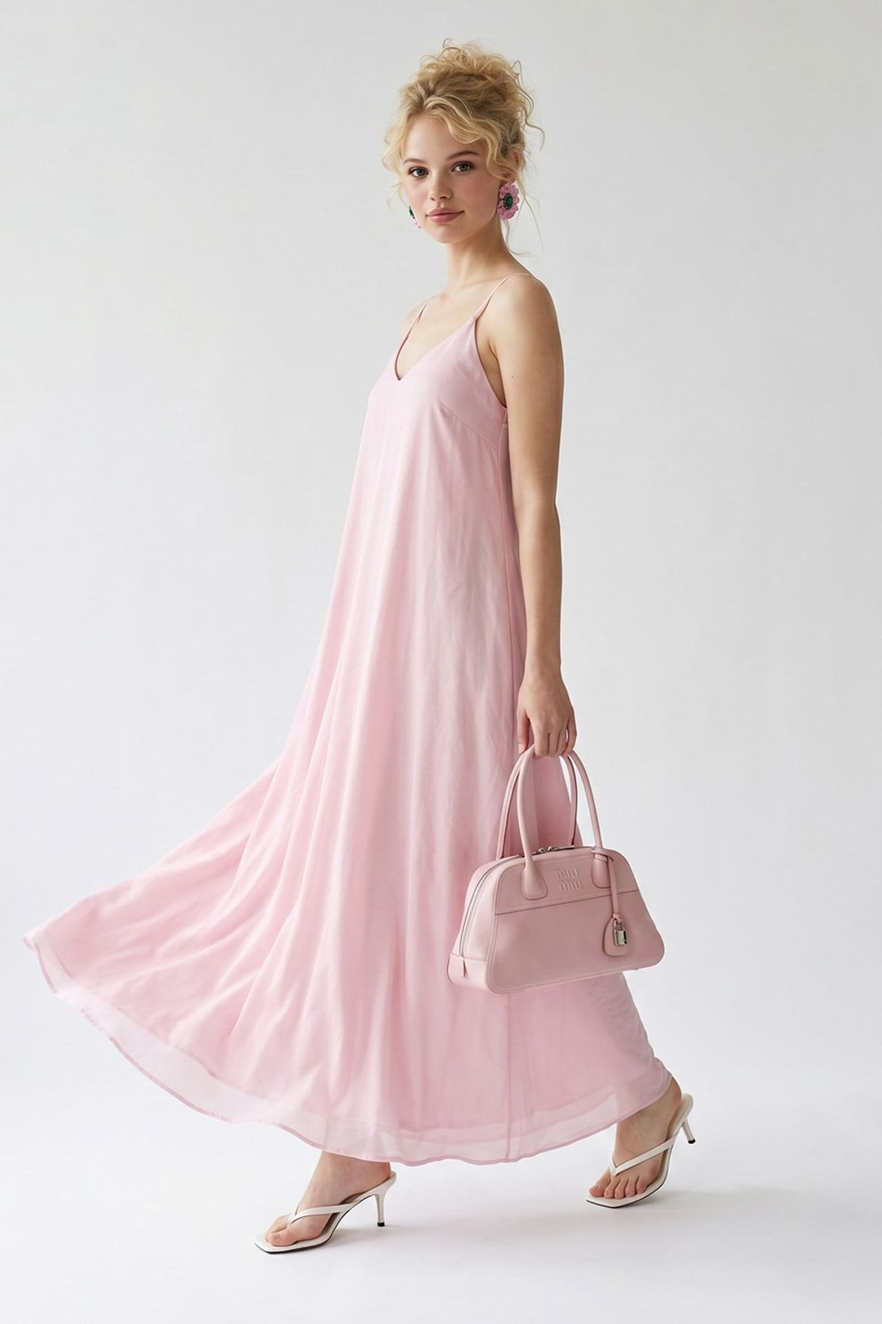 MIXRAY Sleeveless A-line Maxi Dress 3