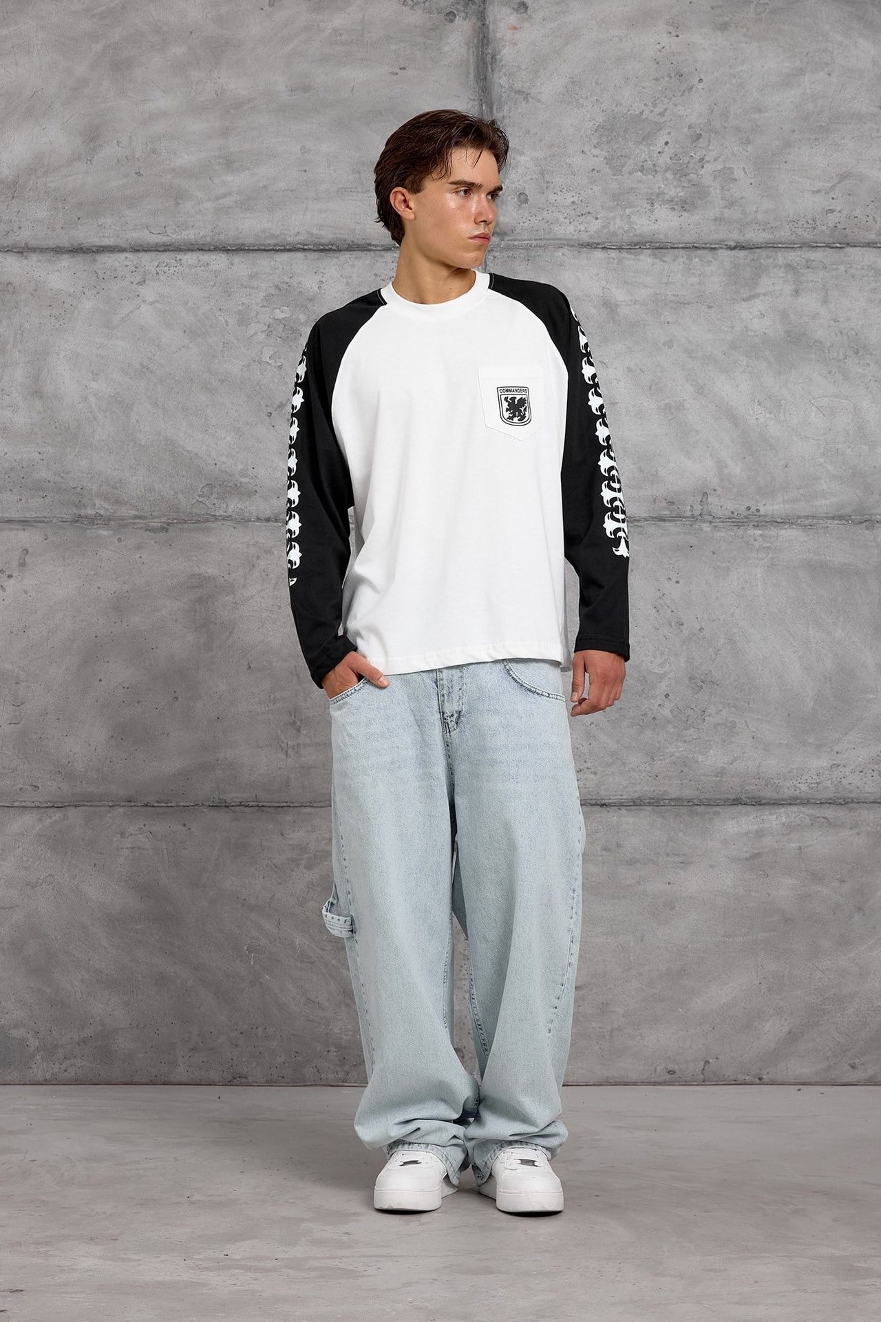 NOMARC Rahat Bisiklet Yaka Uzun Kollu Sweatshirt 2