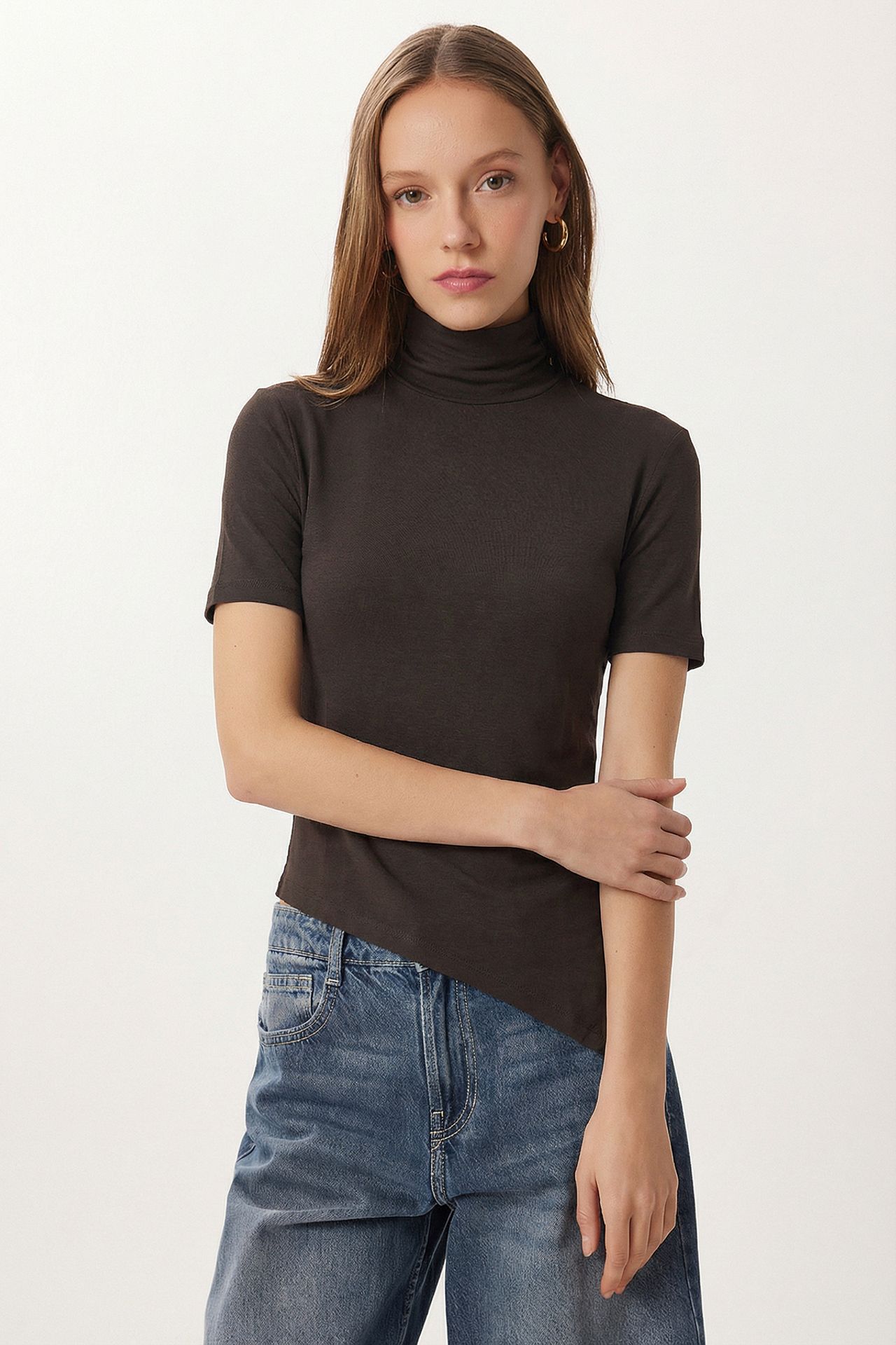 ISTANBUL Slim Fit Turtleneck Blouse 2