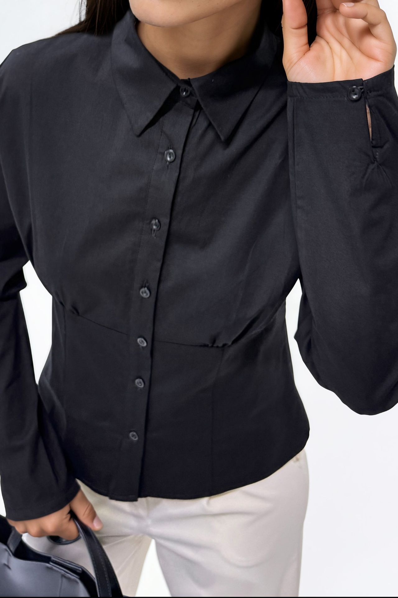 BDART Fitted Poplin Button-Up Short Shirt 5