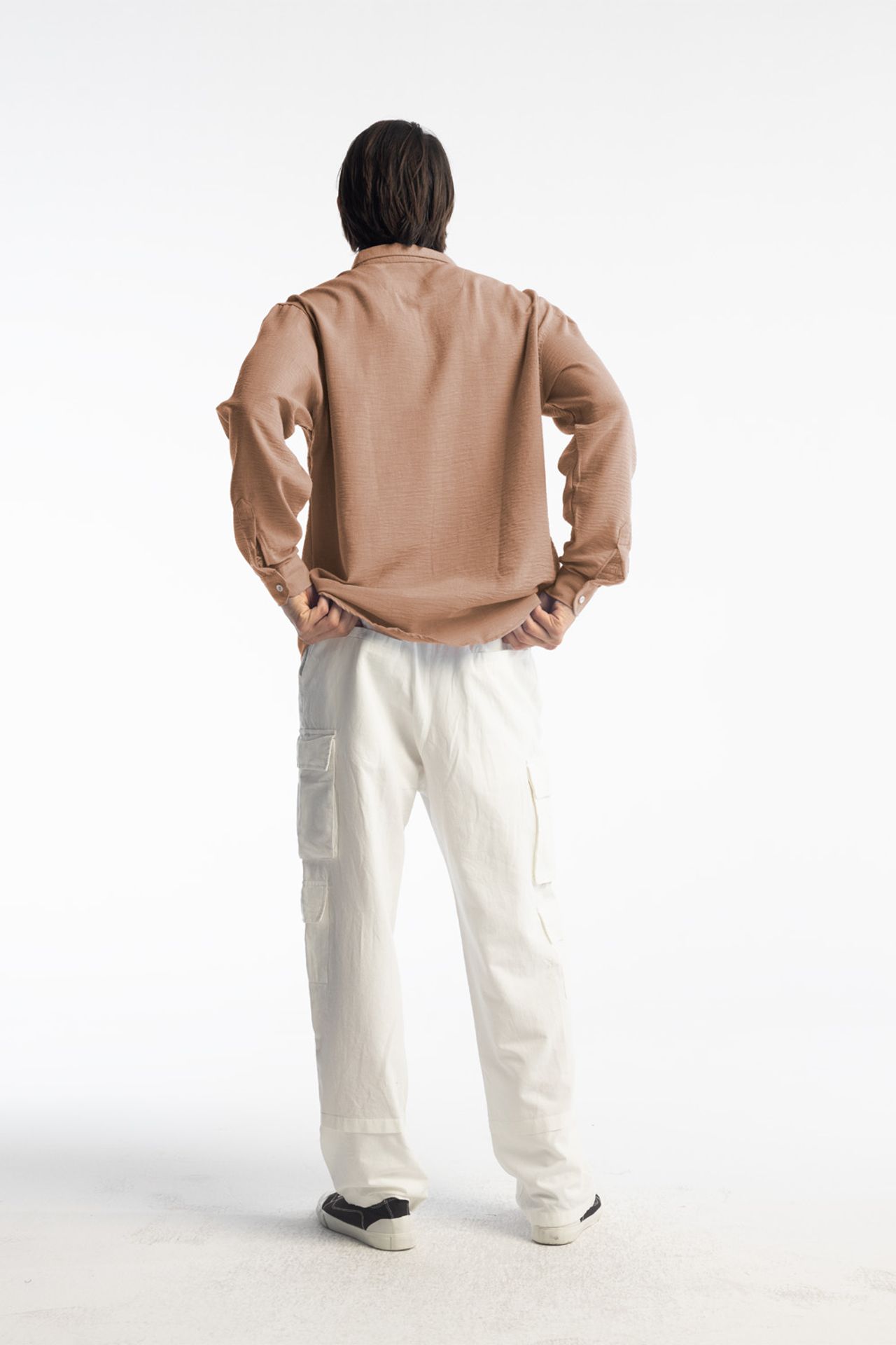 GIESTO Oversized Button-Up Long Sleeve Shirt 5