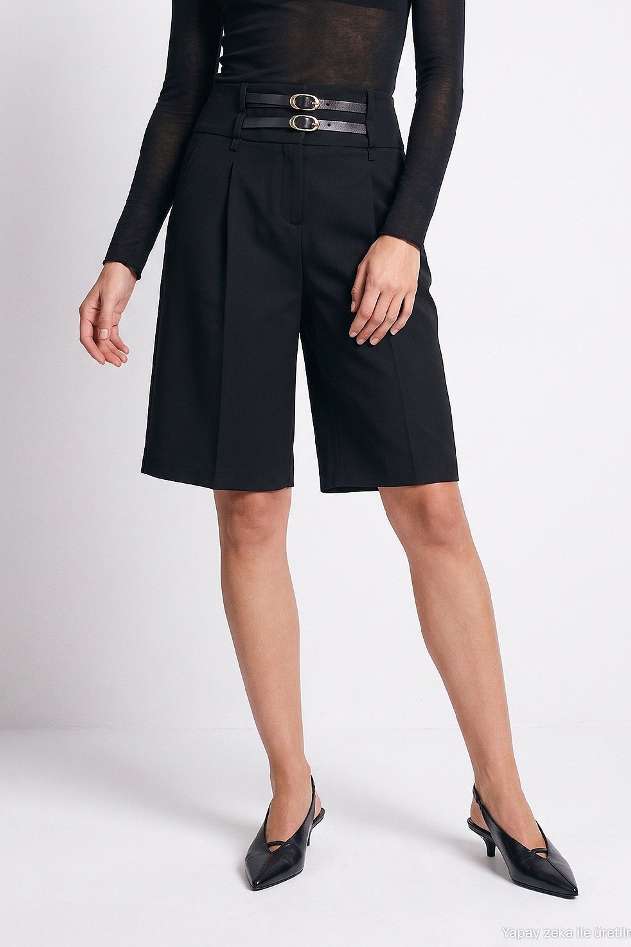 DILVIN Women's Tailored Pull-On Shorts
