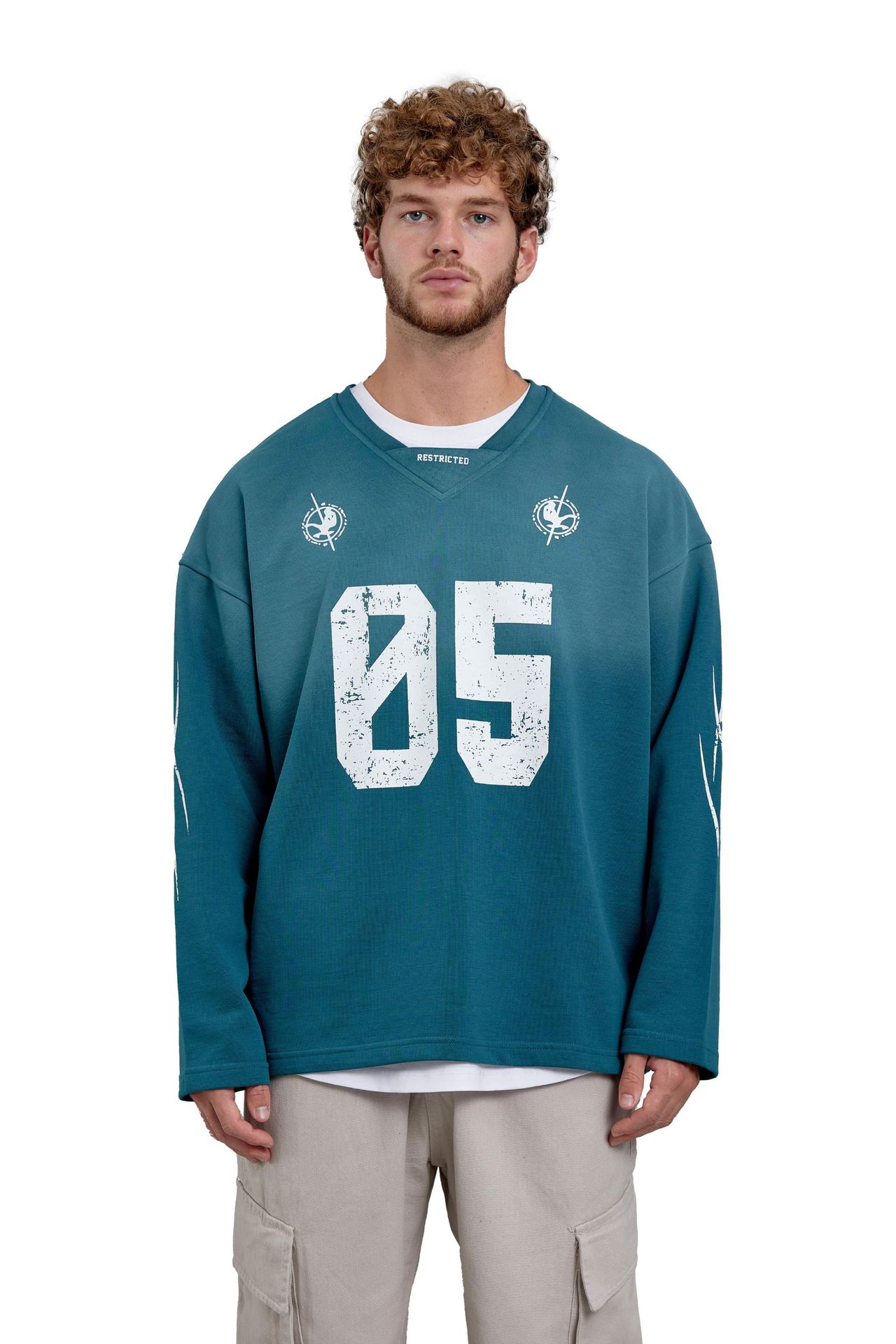 NOMARC Baskılı Oversize Bisiklet Yaka Sweatshirt 6