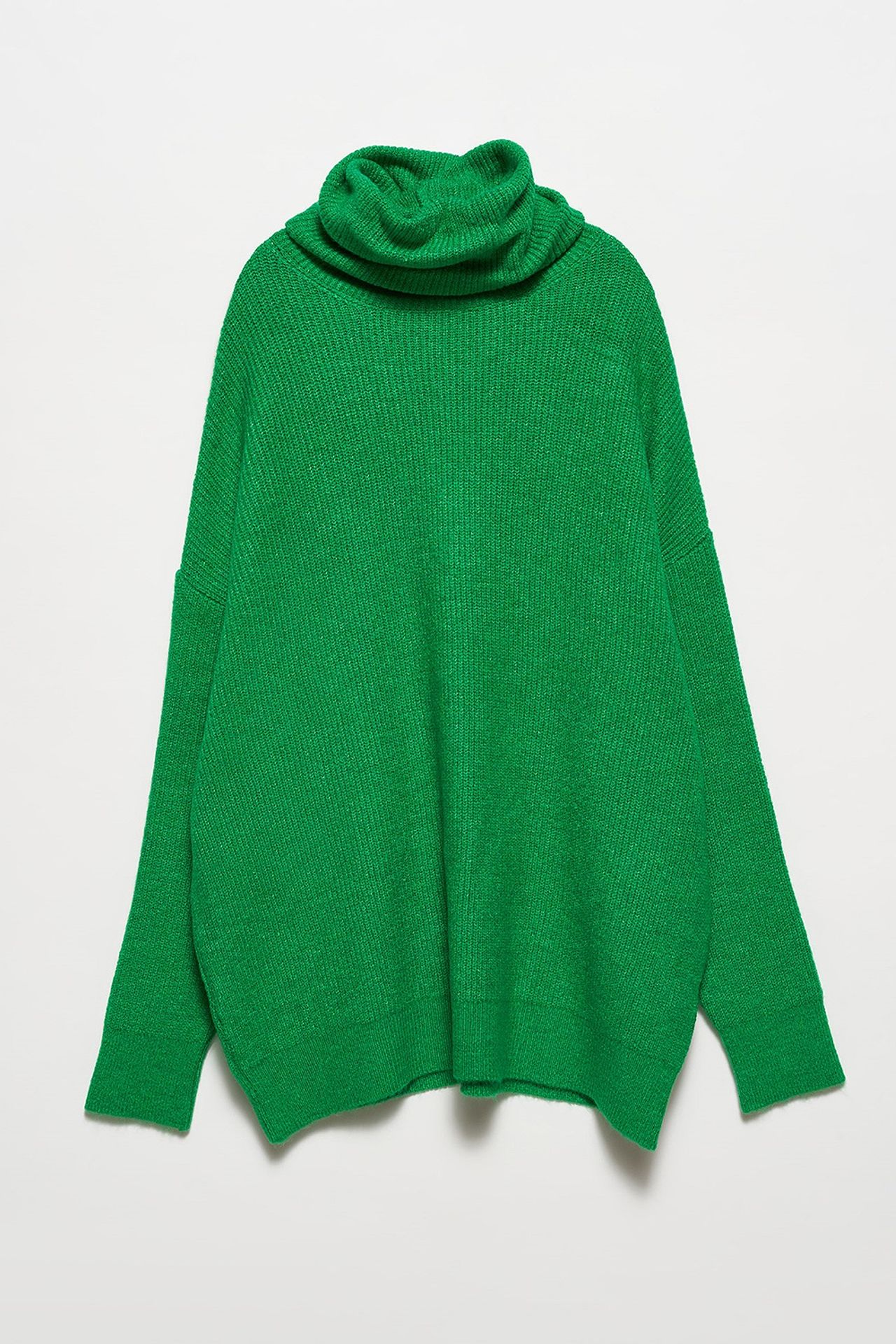 DILVIN Oversized Ribbed Turtleneck Sweater 1