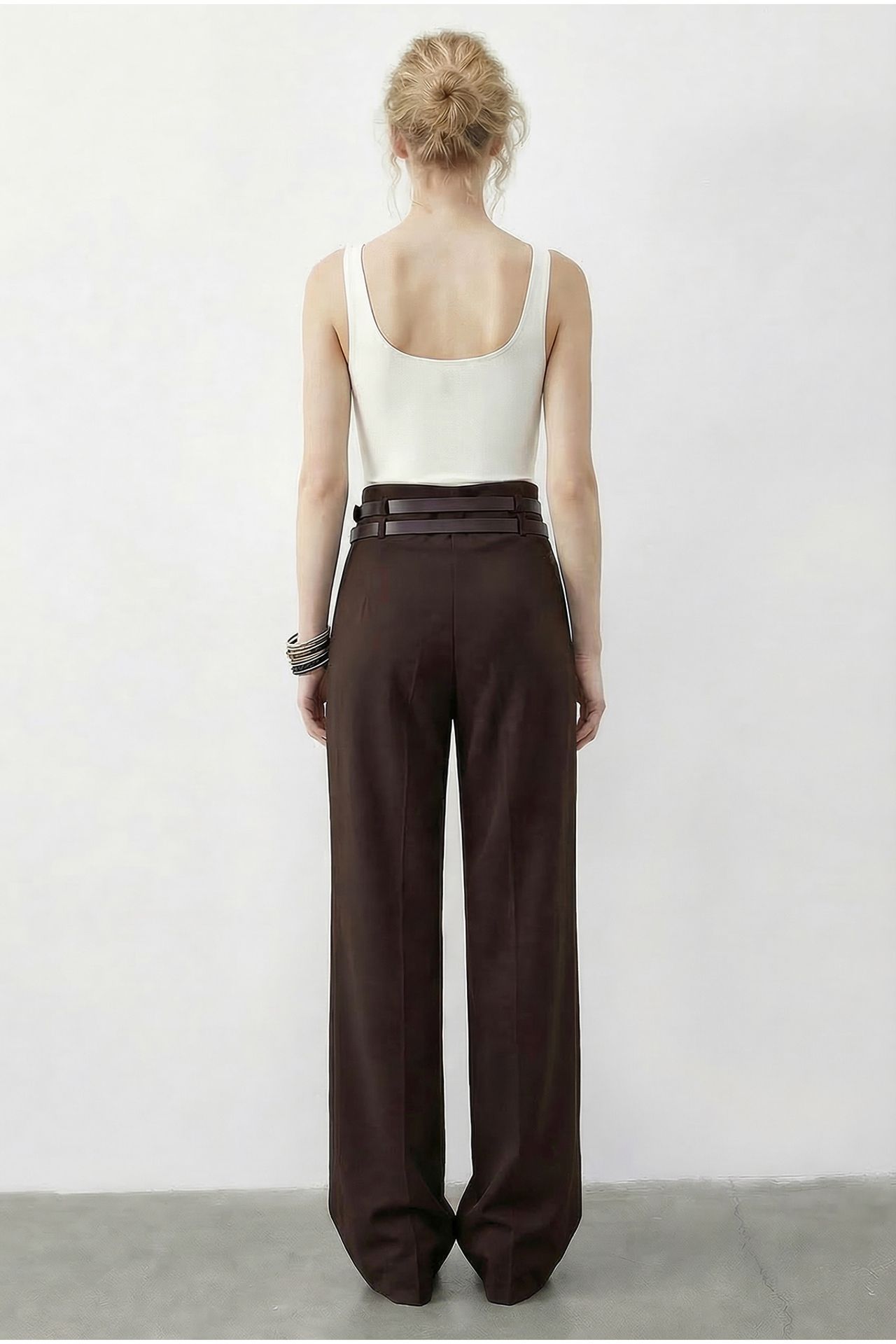 LUCCI Women's High Waist Wide Leg Pants 4