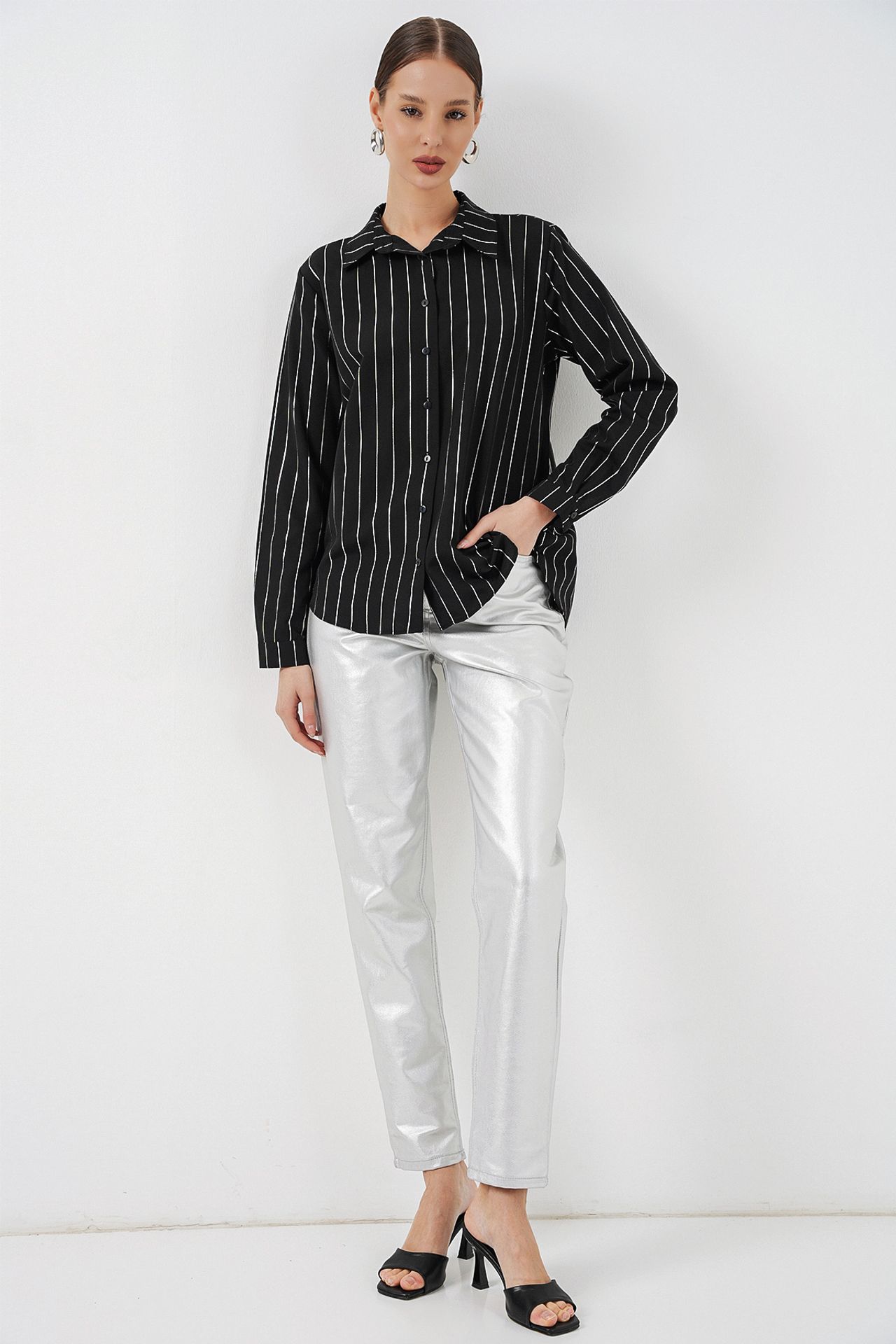 BDART Oversized Abstract Print Button-Front Shirt 2