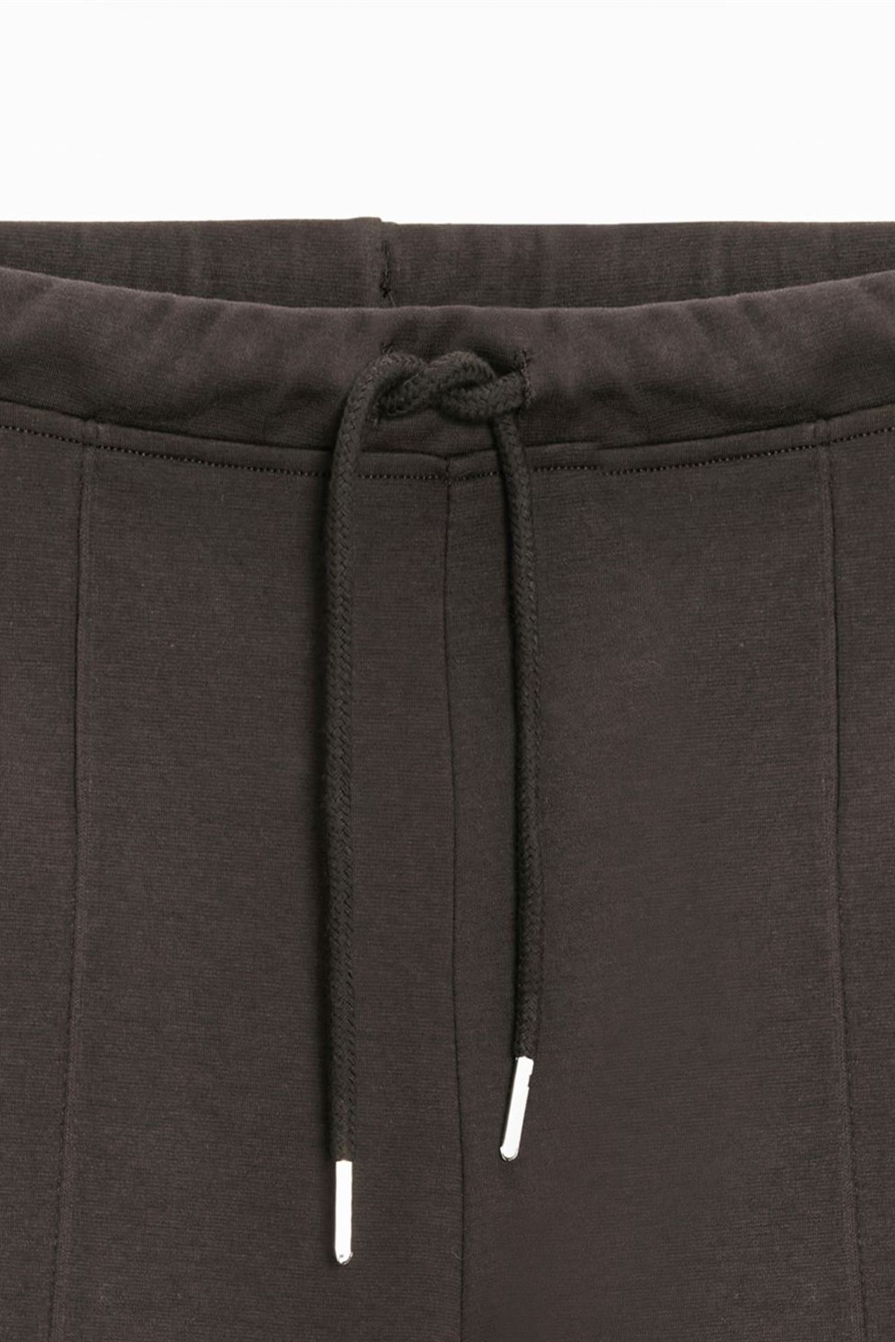 DILVIN Mid-Waist Flare Jersey Pants With Drawstring 7
