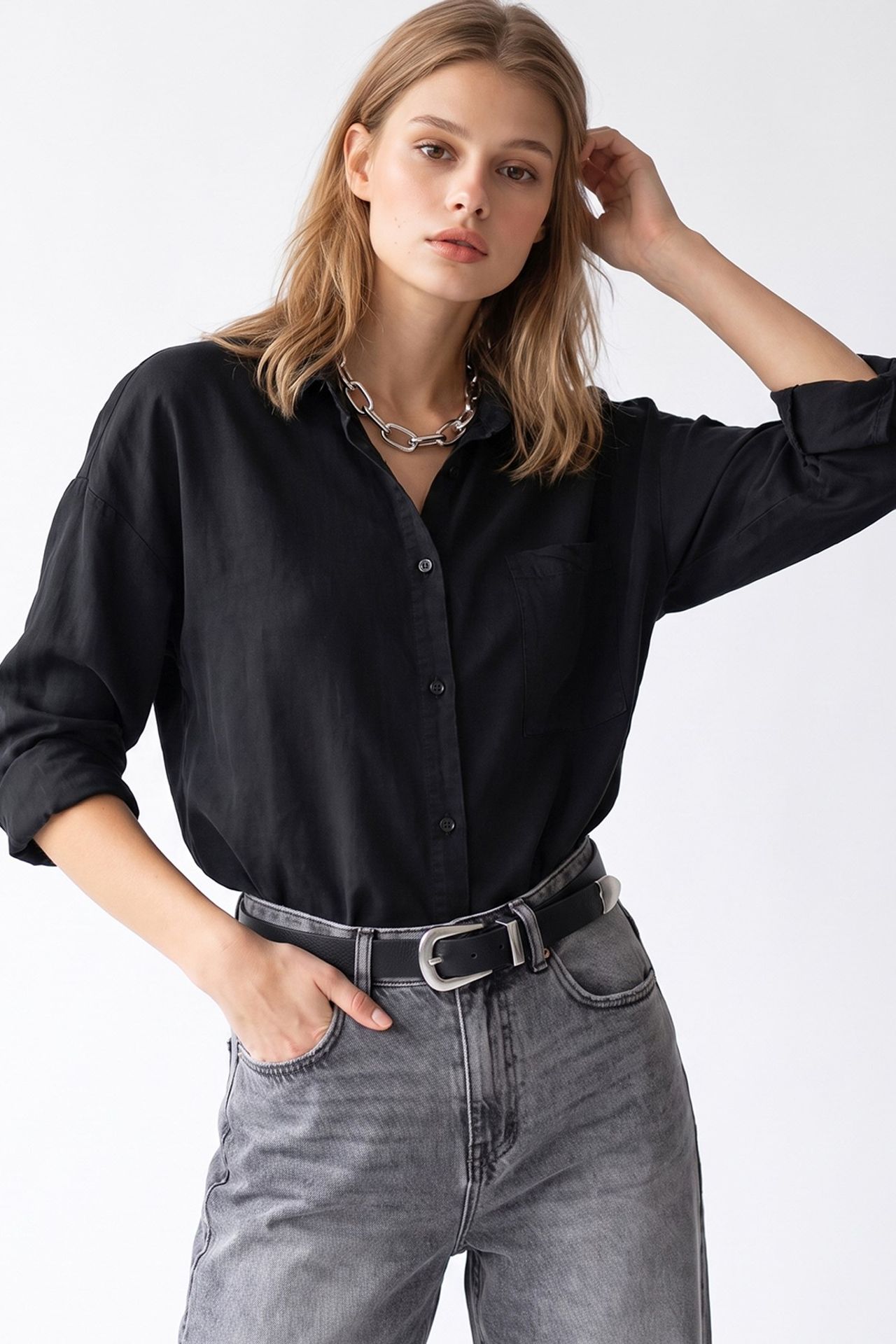 MIXRAY Women's Tencel Shirt 4