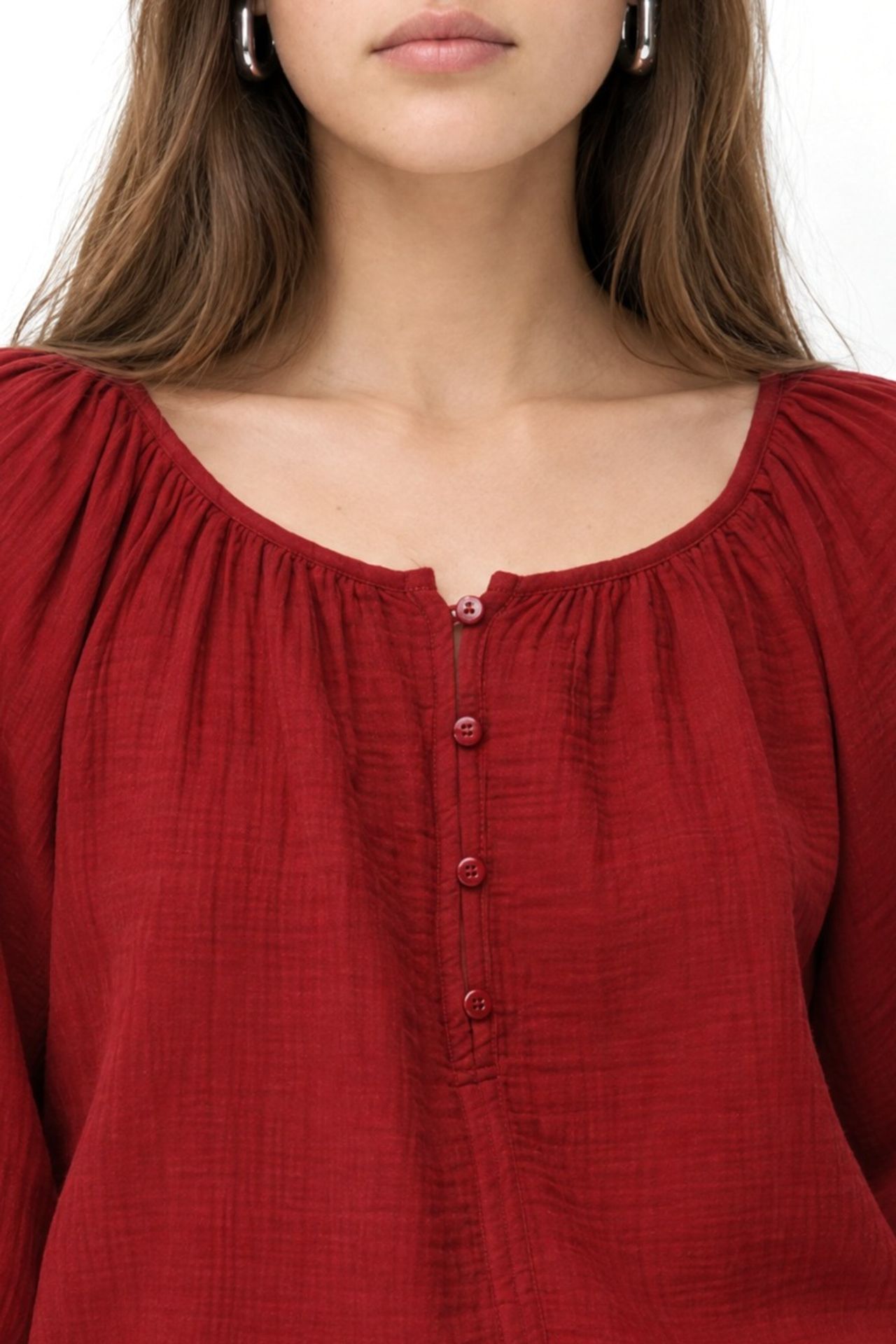 Mixray Buttoned Muslin Blouse 4