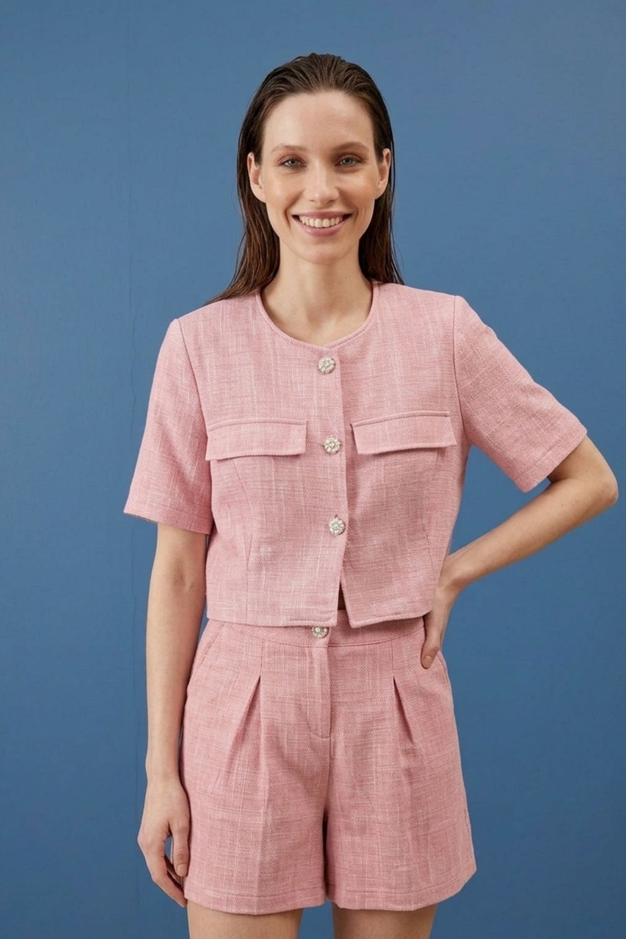 MY FASHION Cotton Poplin Shirt and Shorts Set 5