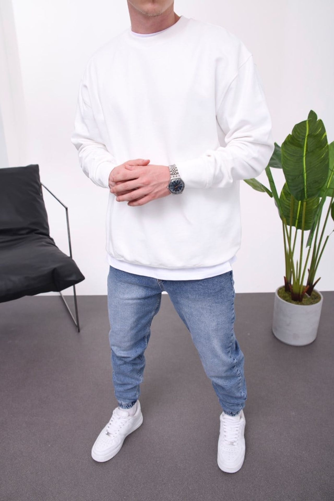 NOMARC Rahat Bisiklet Yaka Sweatshirt 1