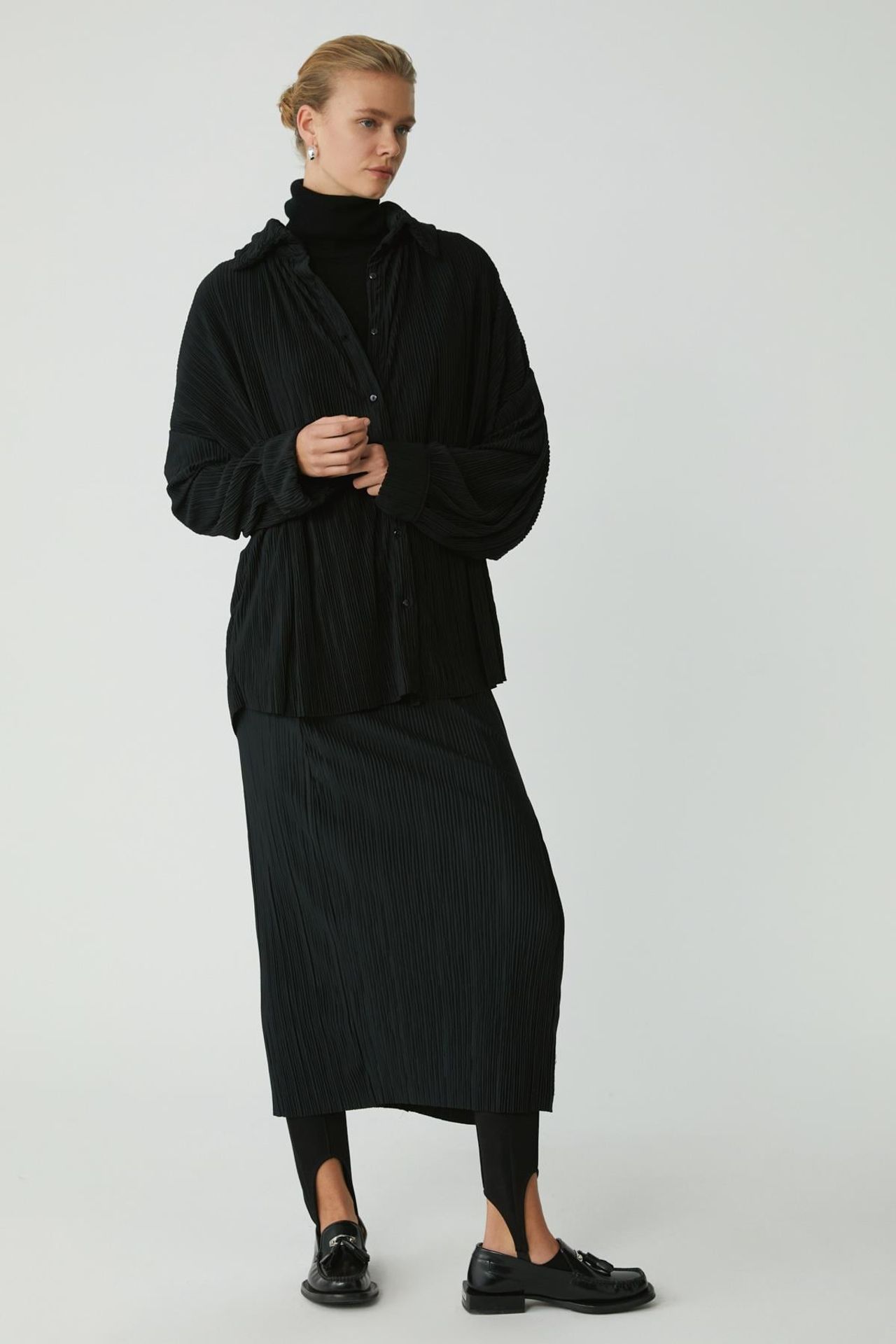 ETHIQUET Oversized Long Sleeve Button Overshirt 2