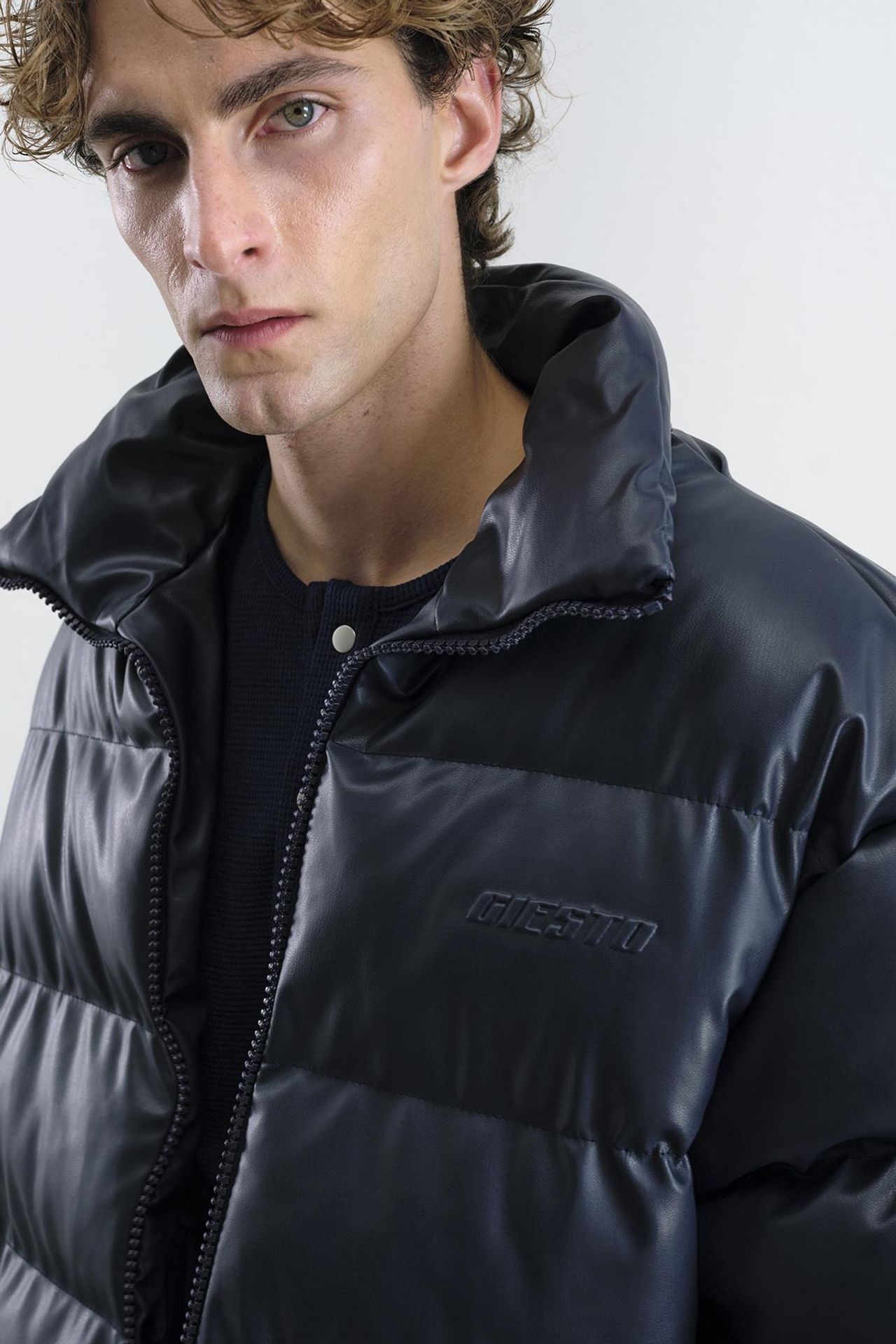 GIESTO Thick Bomber Jacket with Zipper Closure 6