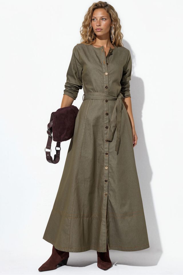 BDART Belted Denim Midi Dress
