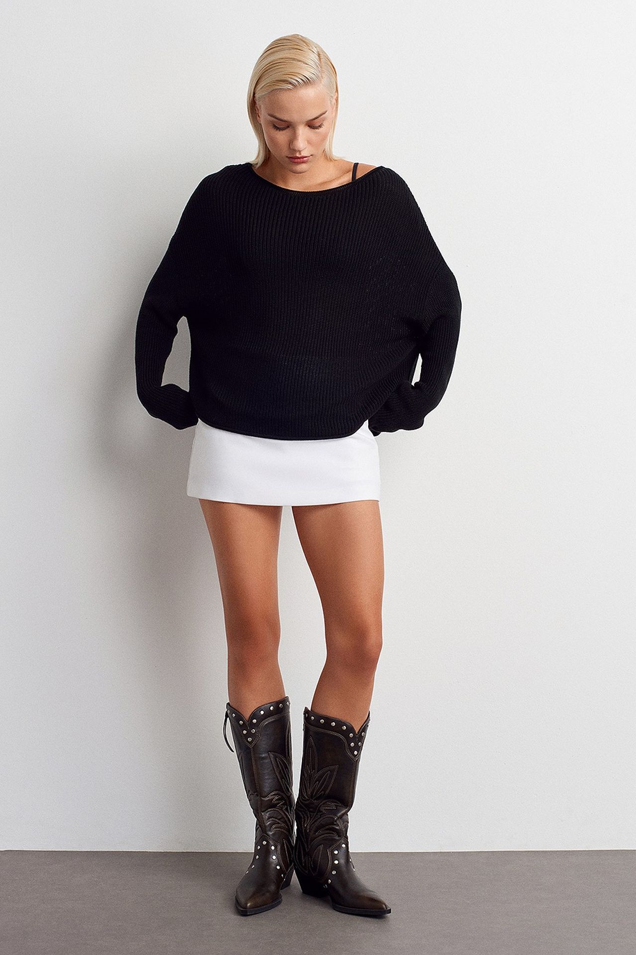 DILVIN Women's Ribbed Boat Neck Knit Sweater 5