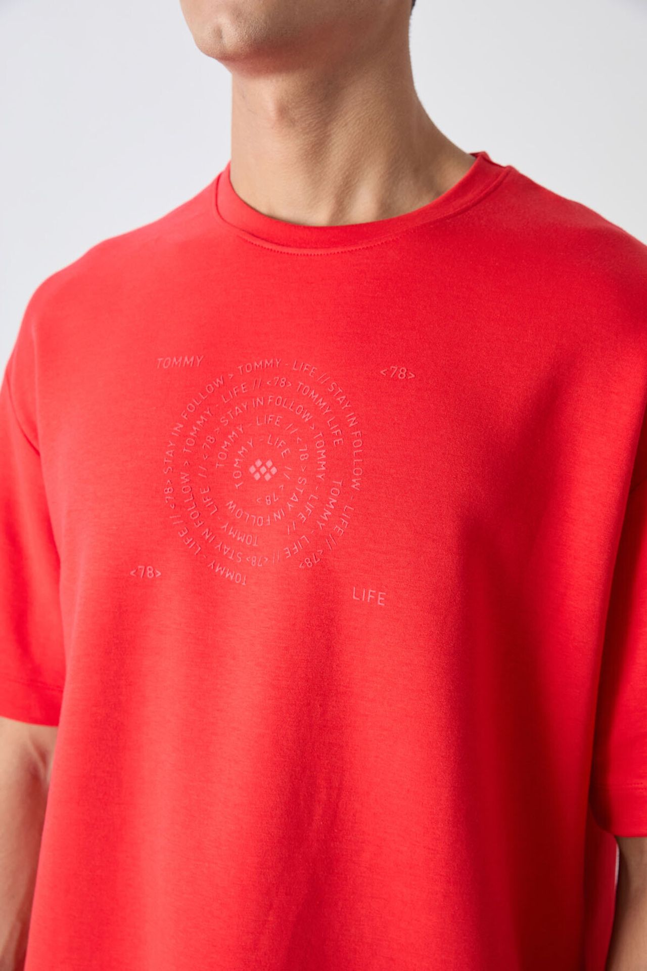 TOMMY Oversized Cotton-Blend Crew Neck T-Shirt 3
