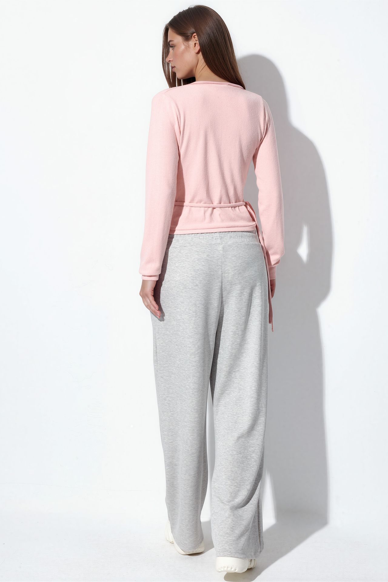 BUSEM Belted Ribbed Knit Cardigan 2