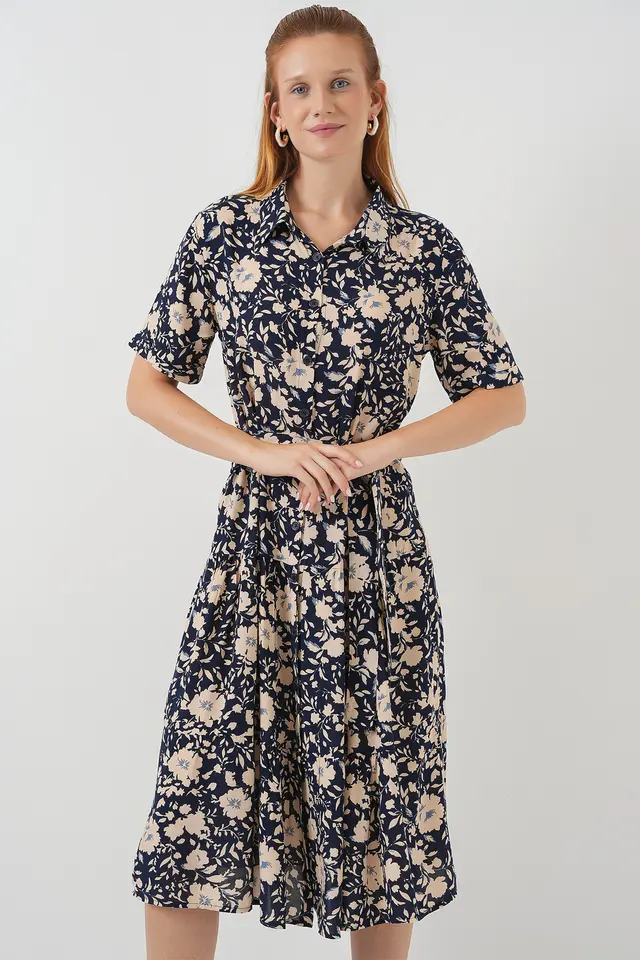 BDART Patterned Midi Shirt Dress