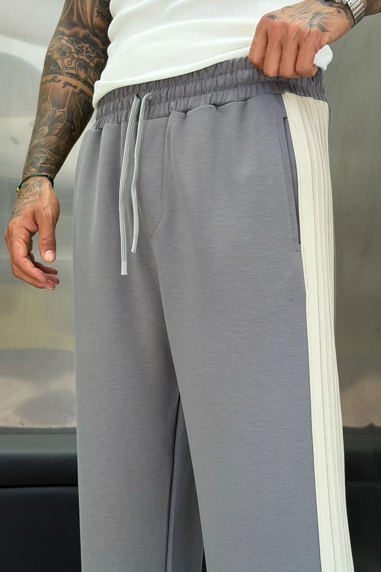 NOMARC Uzun Geniş Paça İpli Jogger Eşofman 2