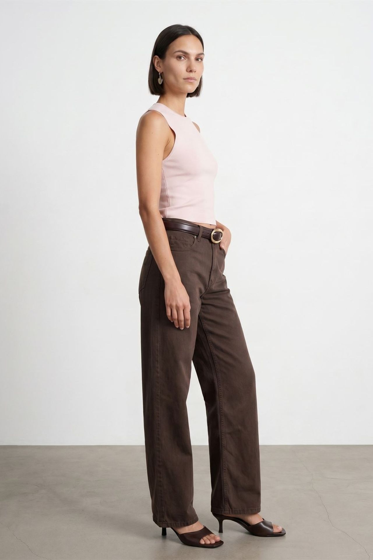 DILVIN High-Waist Wide-Leg Denim Jeans 4