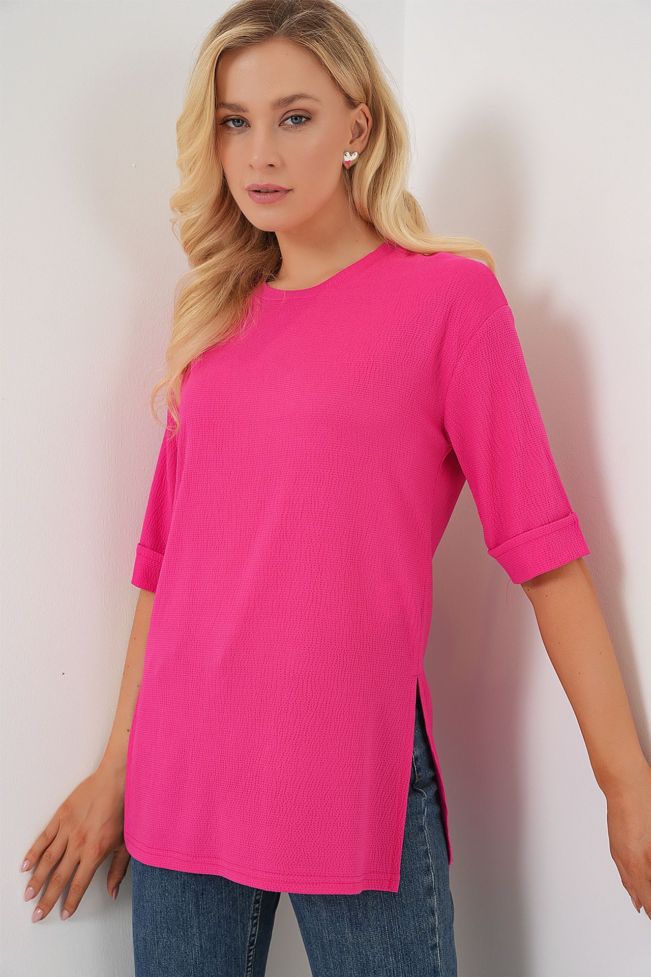 BDART Textured Crew Neck Short Sleeve T-Shirt 3