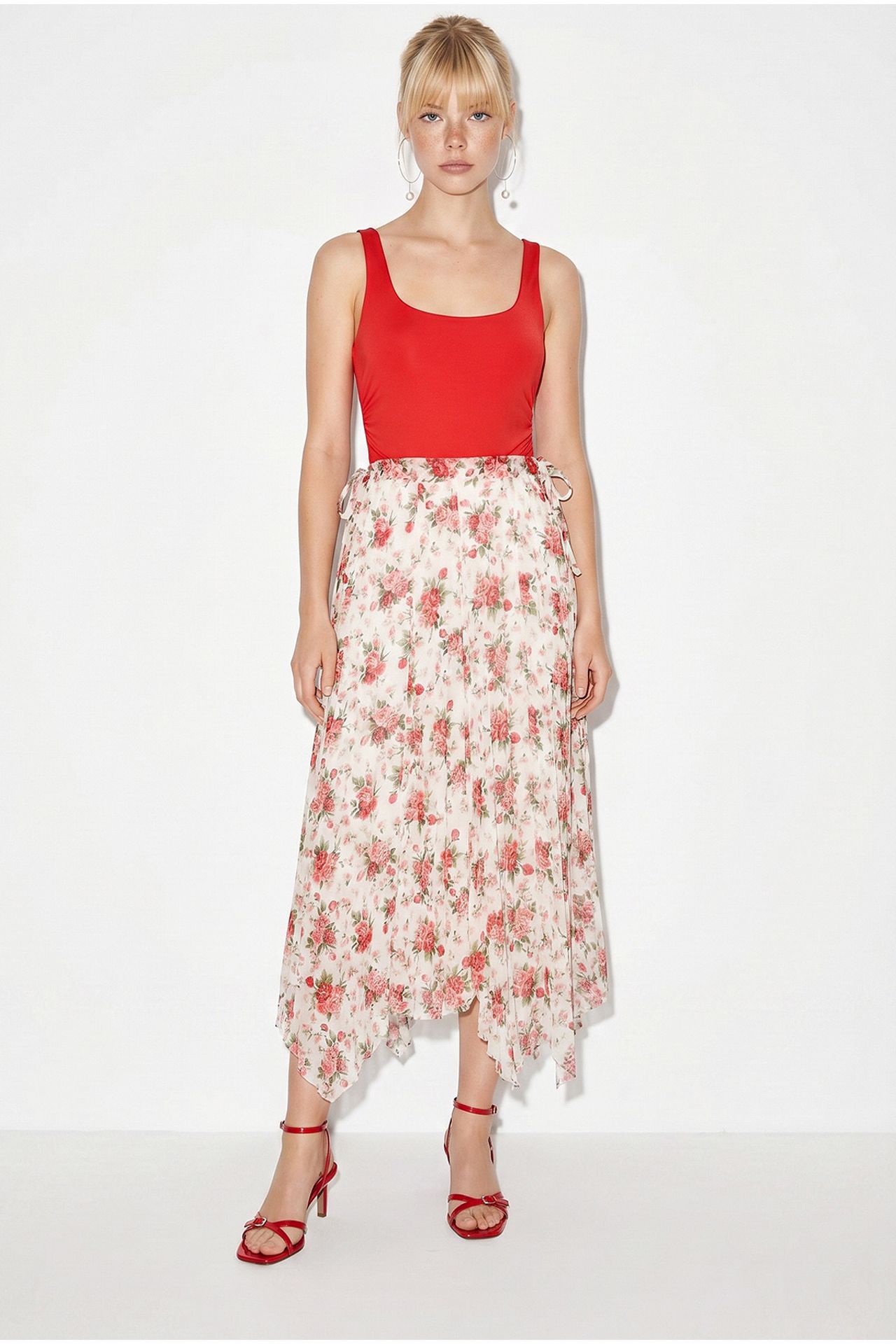LUCCI Floral High-Waist Maxi Skirt 3