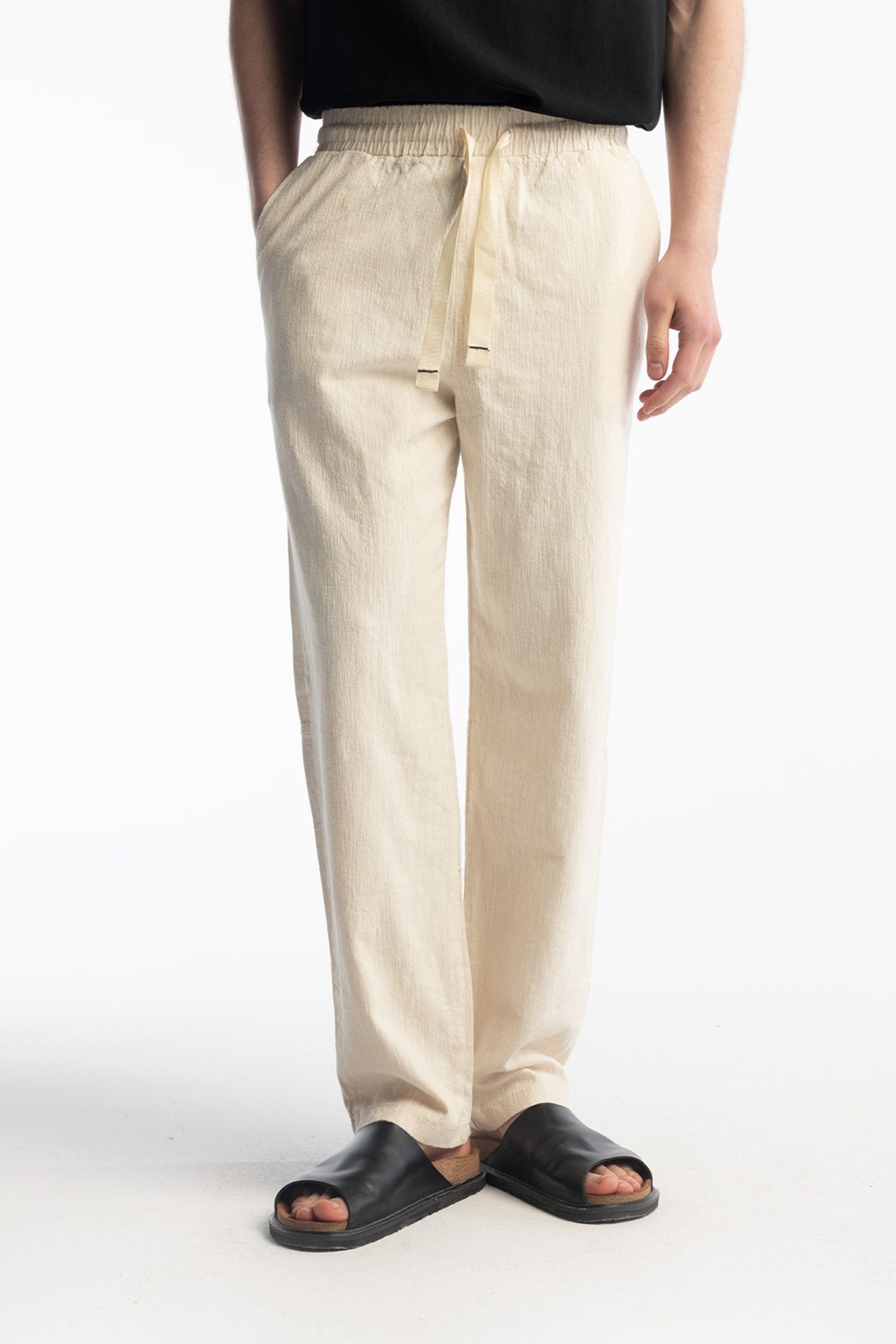 GIESTO Straight Leg Pants with Drawstring Waist 1