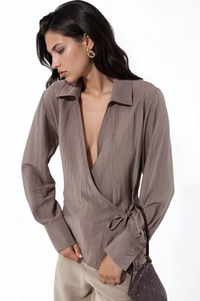 BUSEM Women's Shirt Collar Shirt