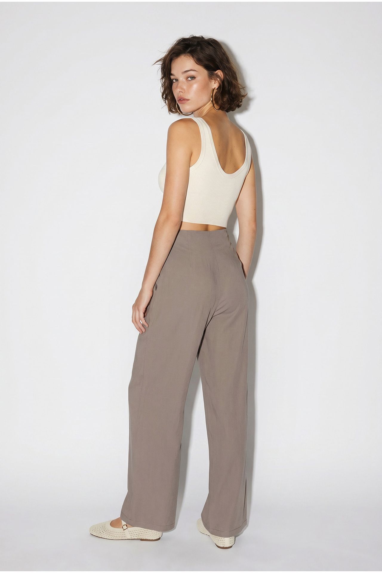 LUCCI Women’s High Waist Wide Leg Pants 5