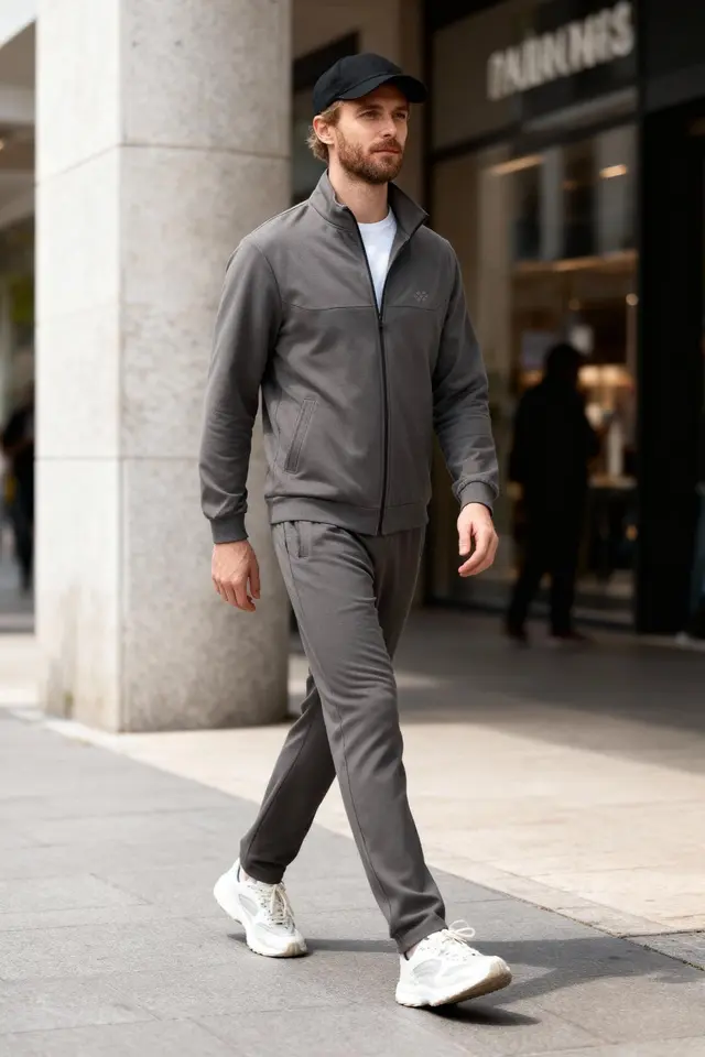 TOMMY Men's Zip-Collar Sweatshirt And Pants Set