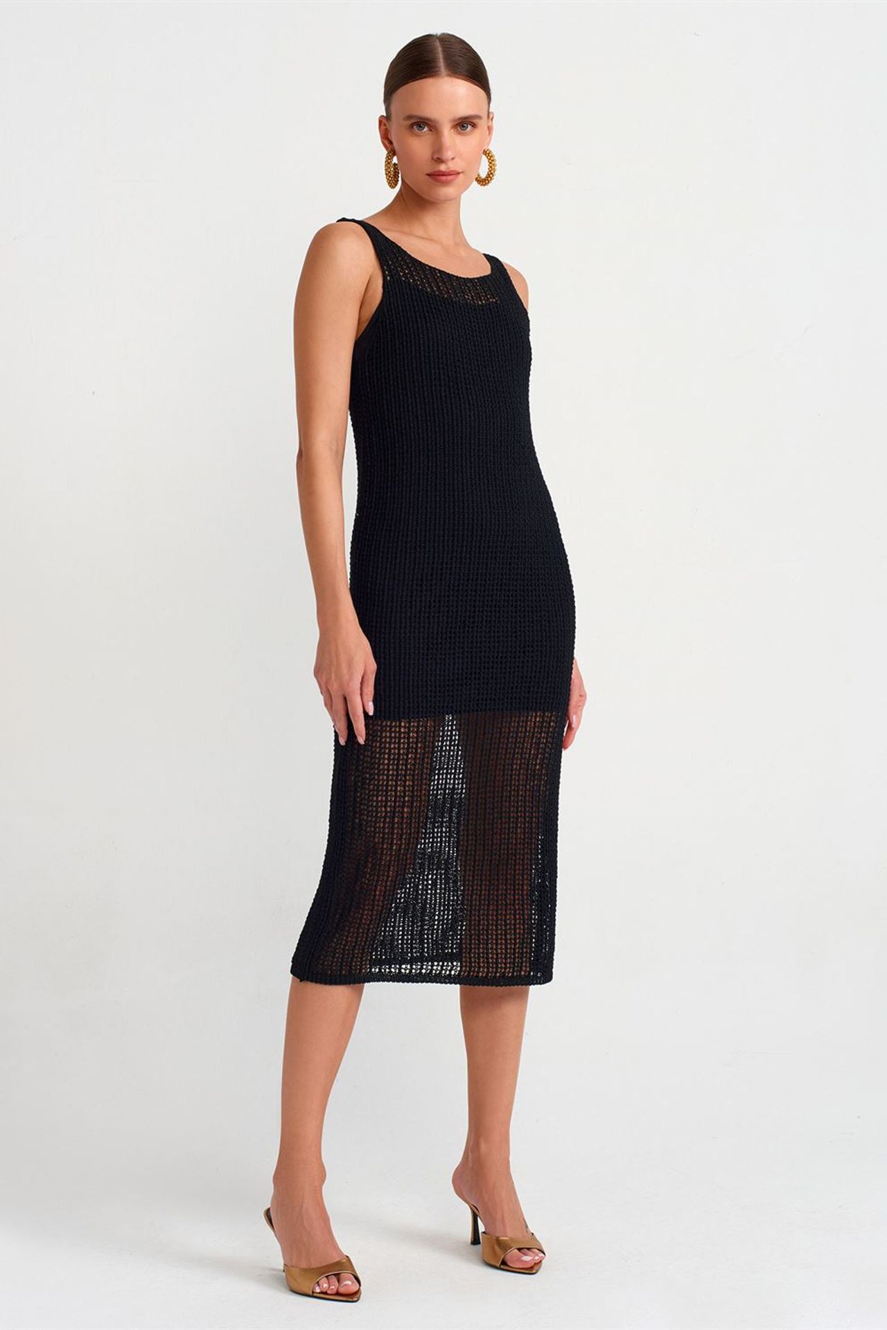 DILVIN Sleeveless Ribbed Midi Dress 3