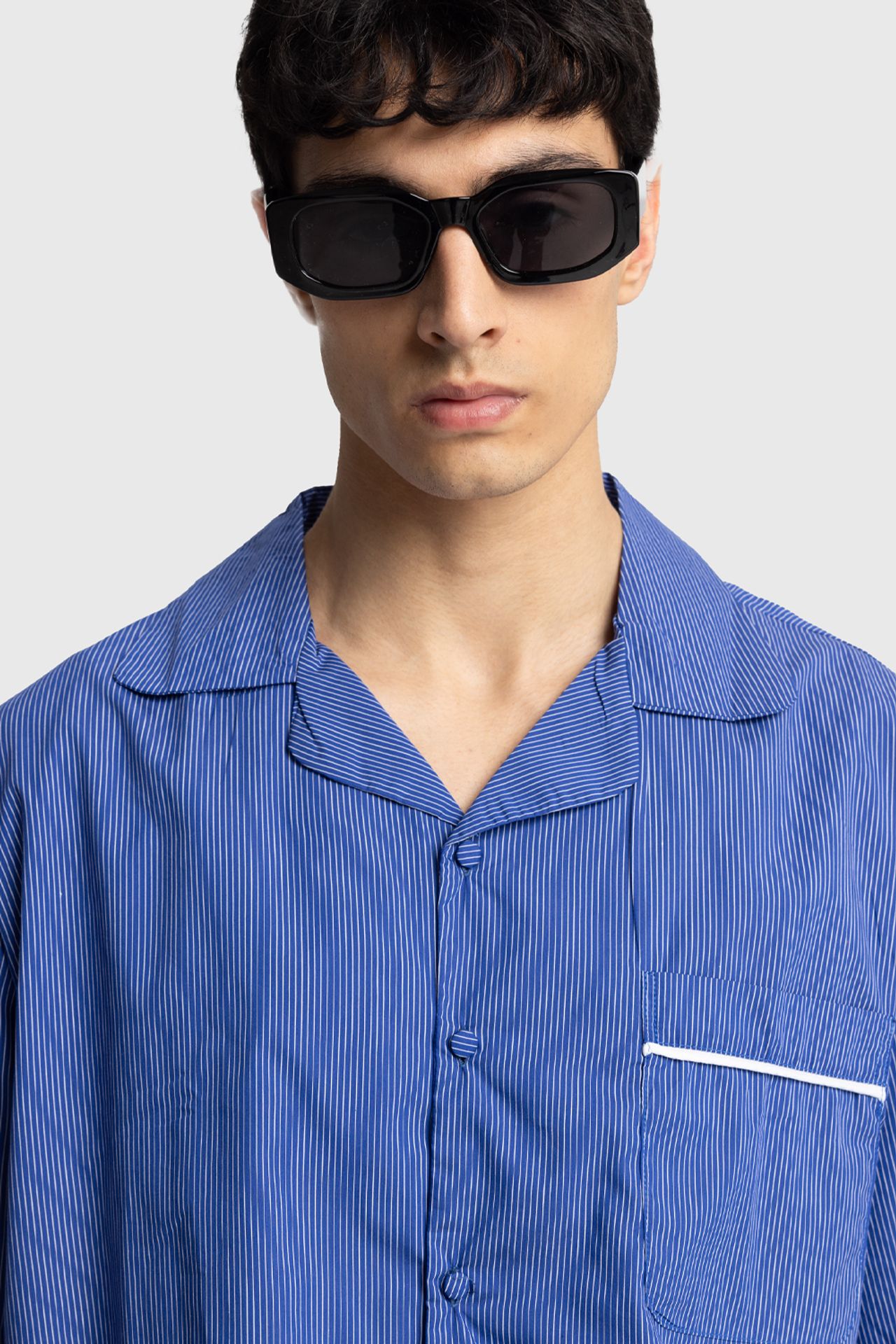 GIESTO Men's Pinstripe Short Sleeve Shirt 1