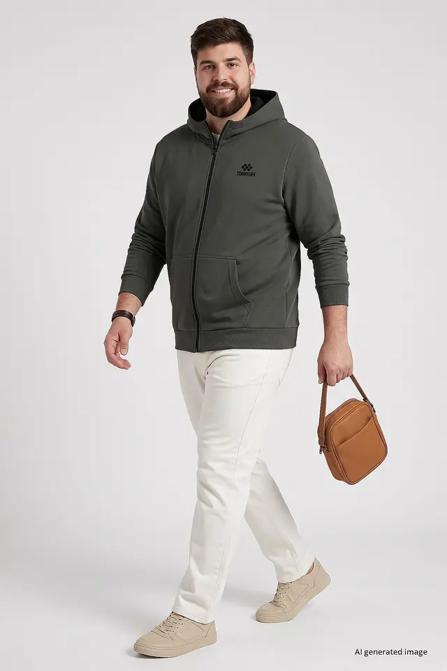 TOMMY Plus Size Hooded Zip Sweatshirt