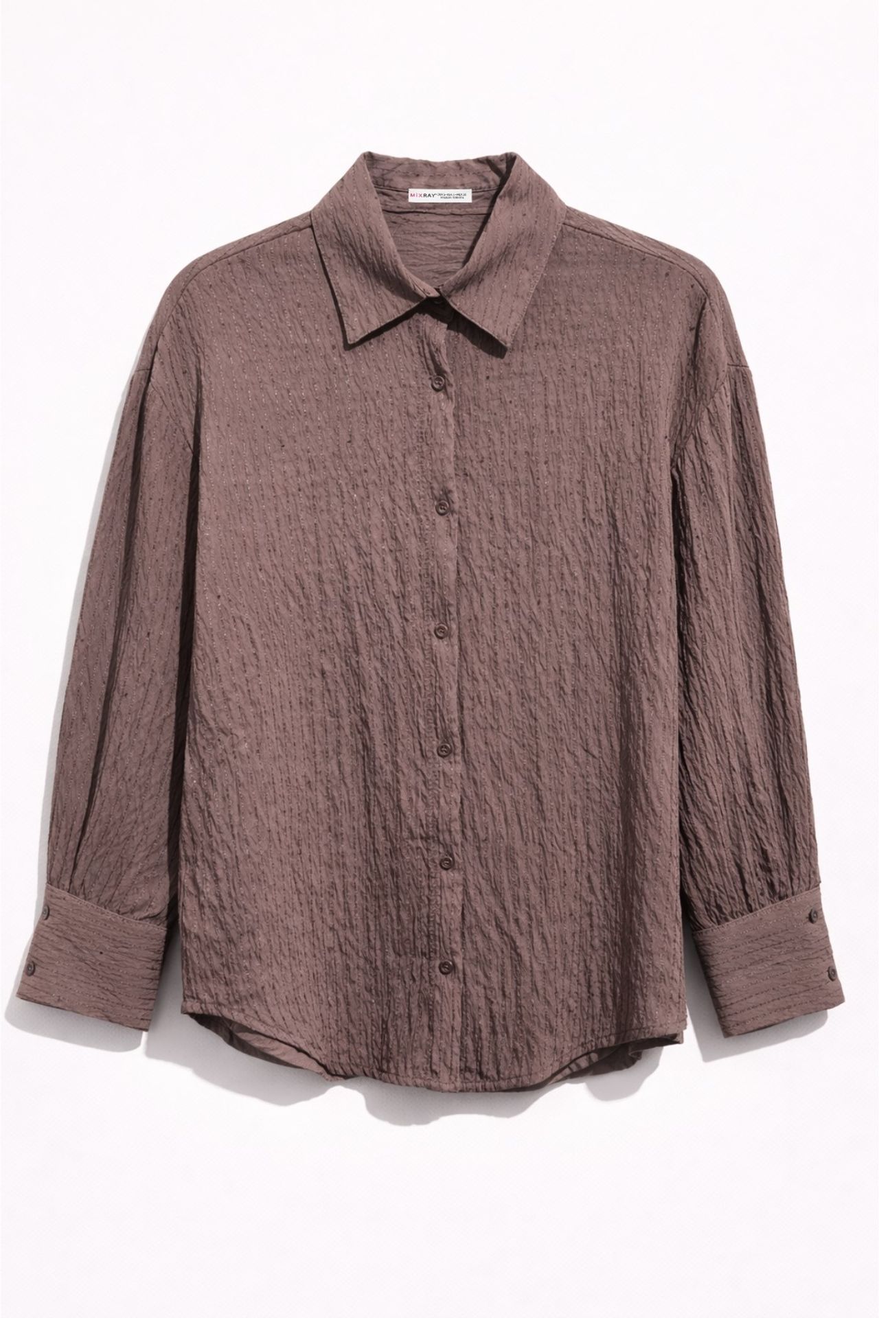 MIXRAY Kadın Pamuk Karışımlı Gömlek 1