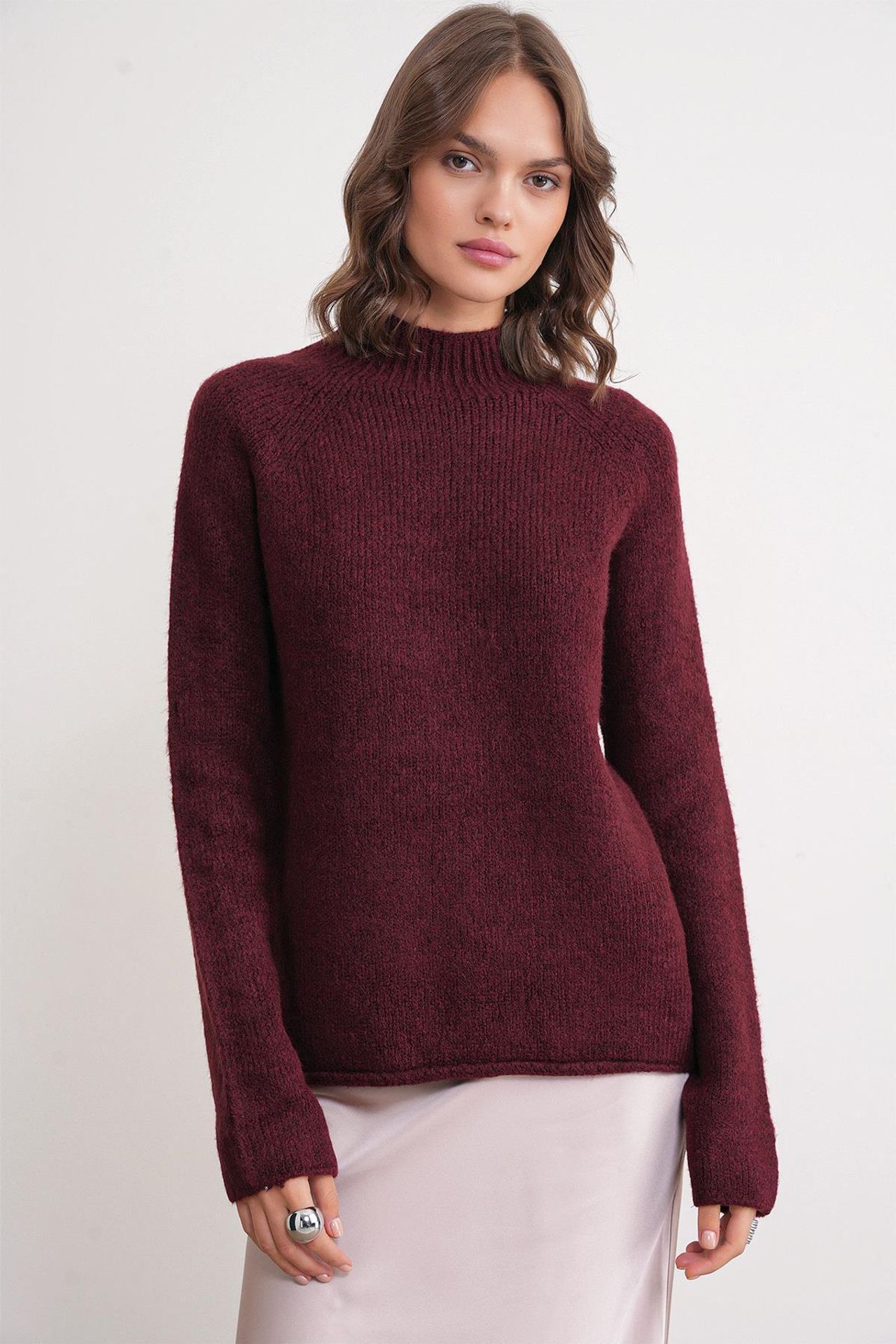 Mixray Knit Half Turtleneck Sweater 1