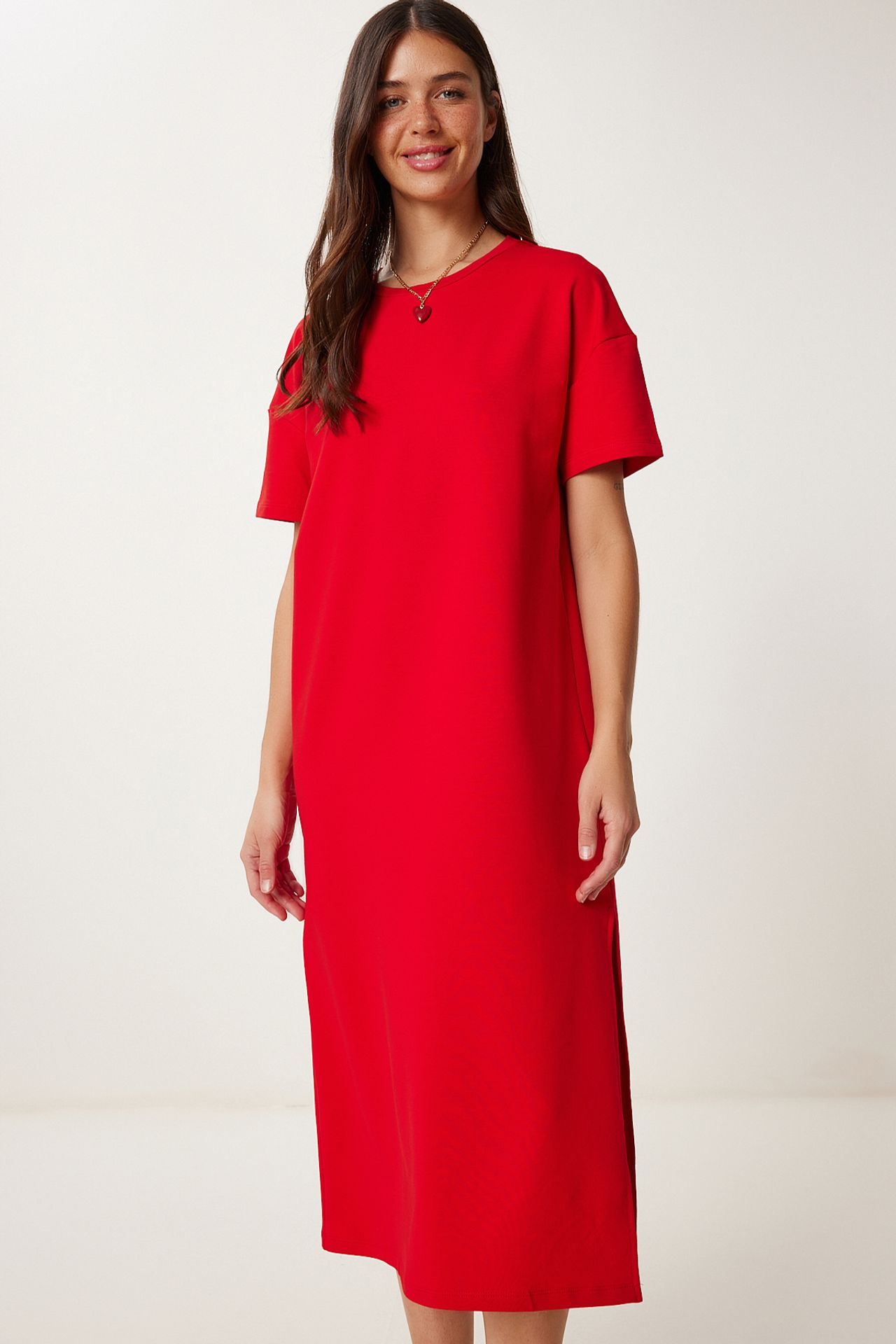 ISTANBUL Midi Cotton Dress with Slit 3