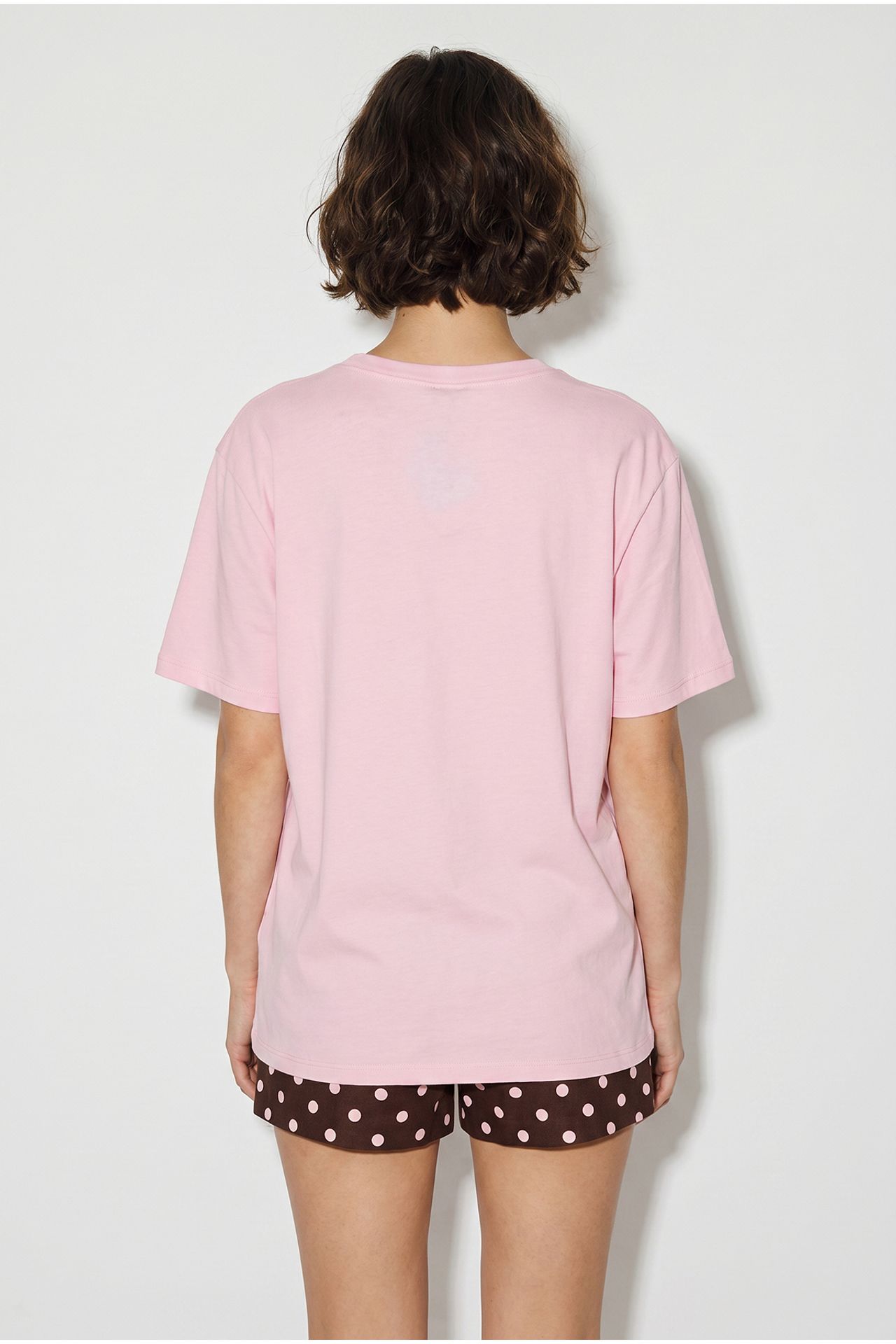 LUCCI Oversize V Yaka Baskılı Tişört 5